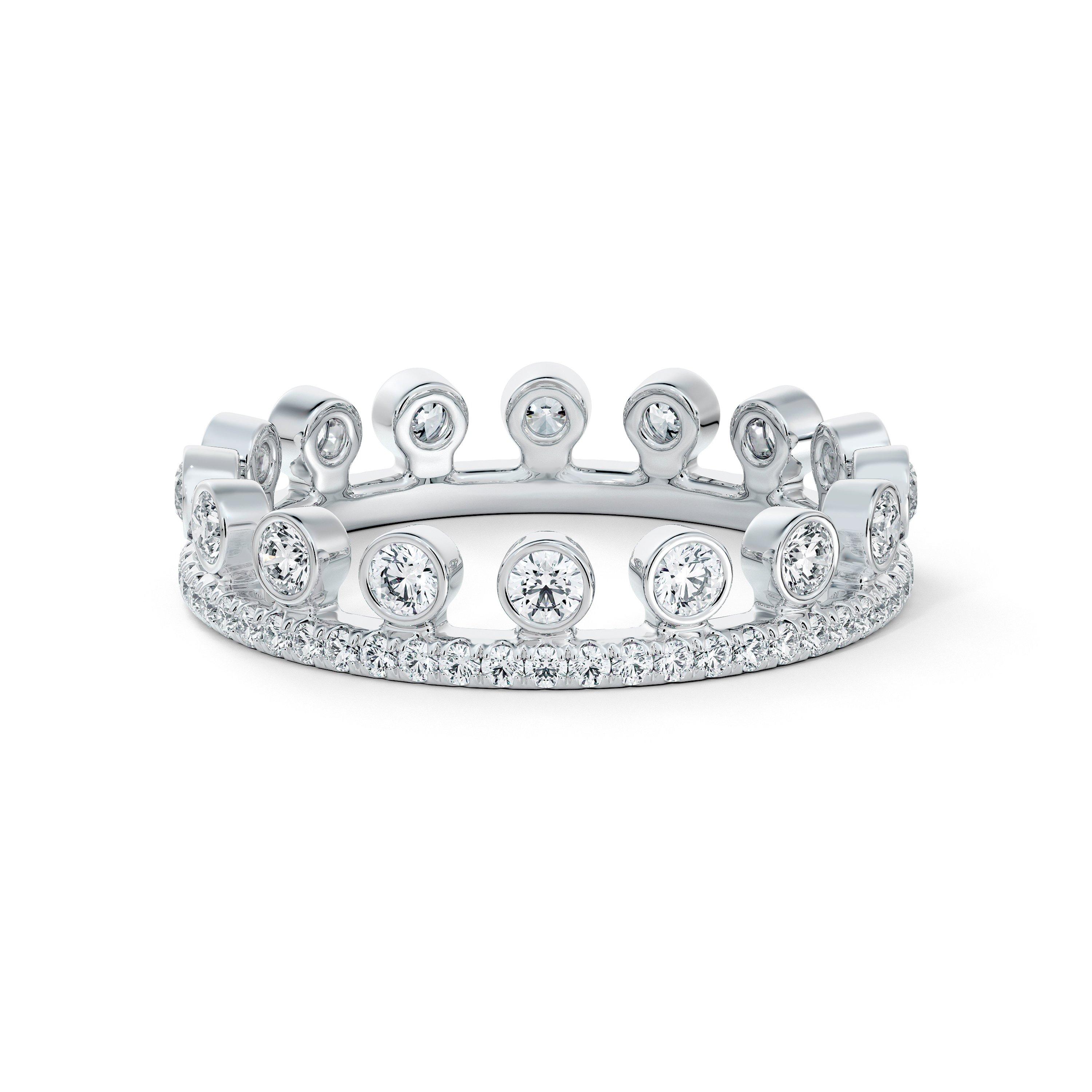 Dewdrop Pavé Ring in White Gold, image 1