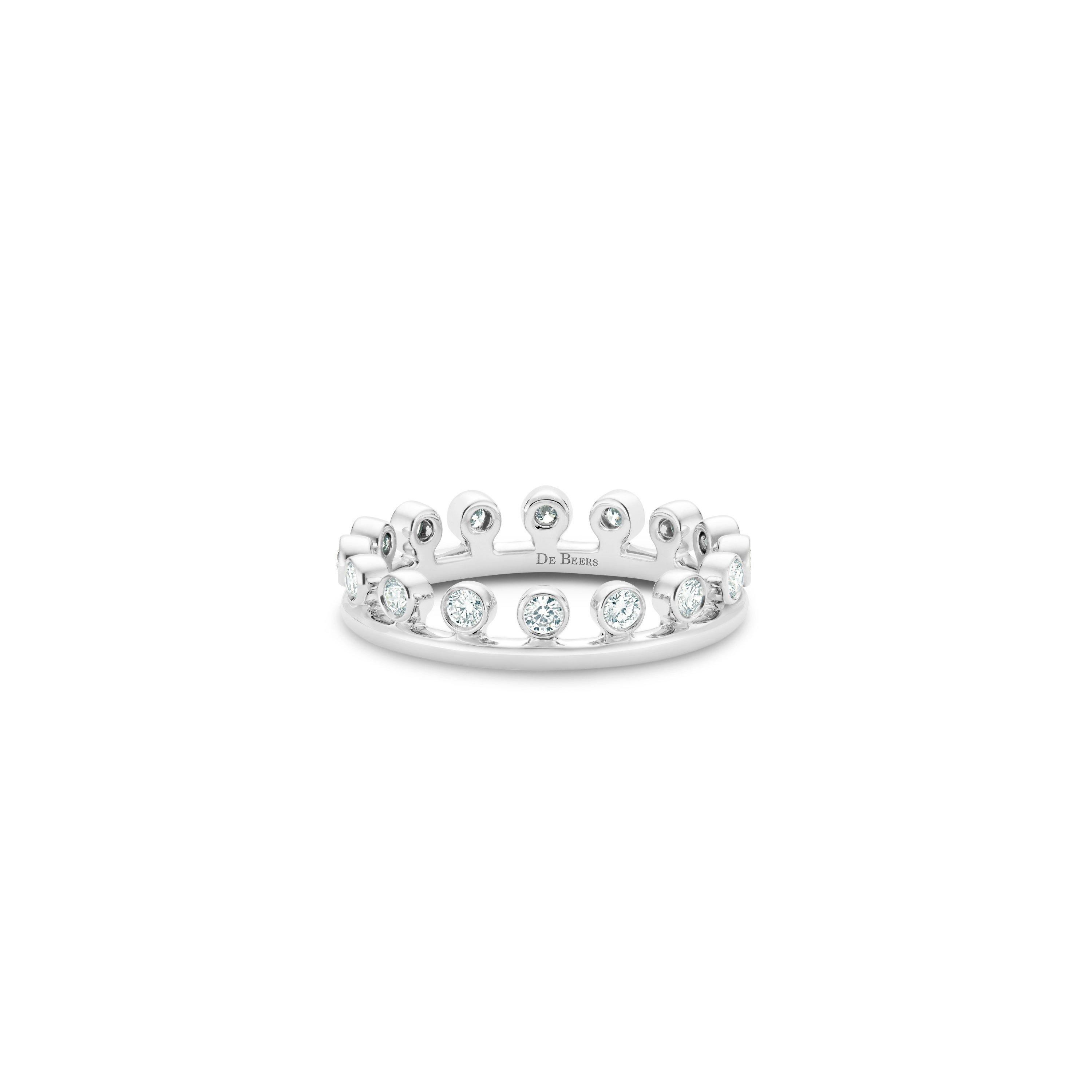 Dewdrop ring in white gold, image 1