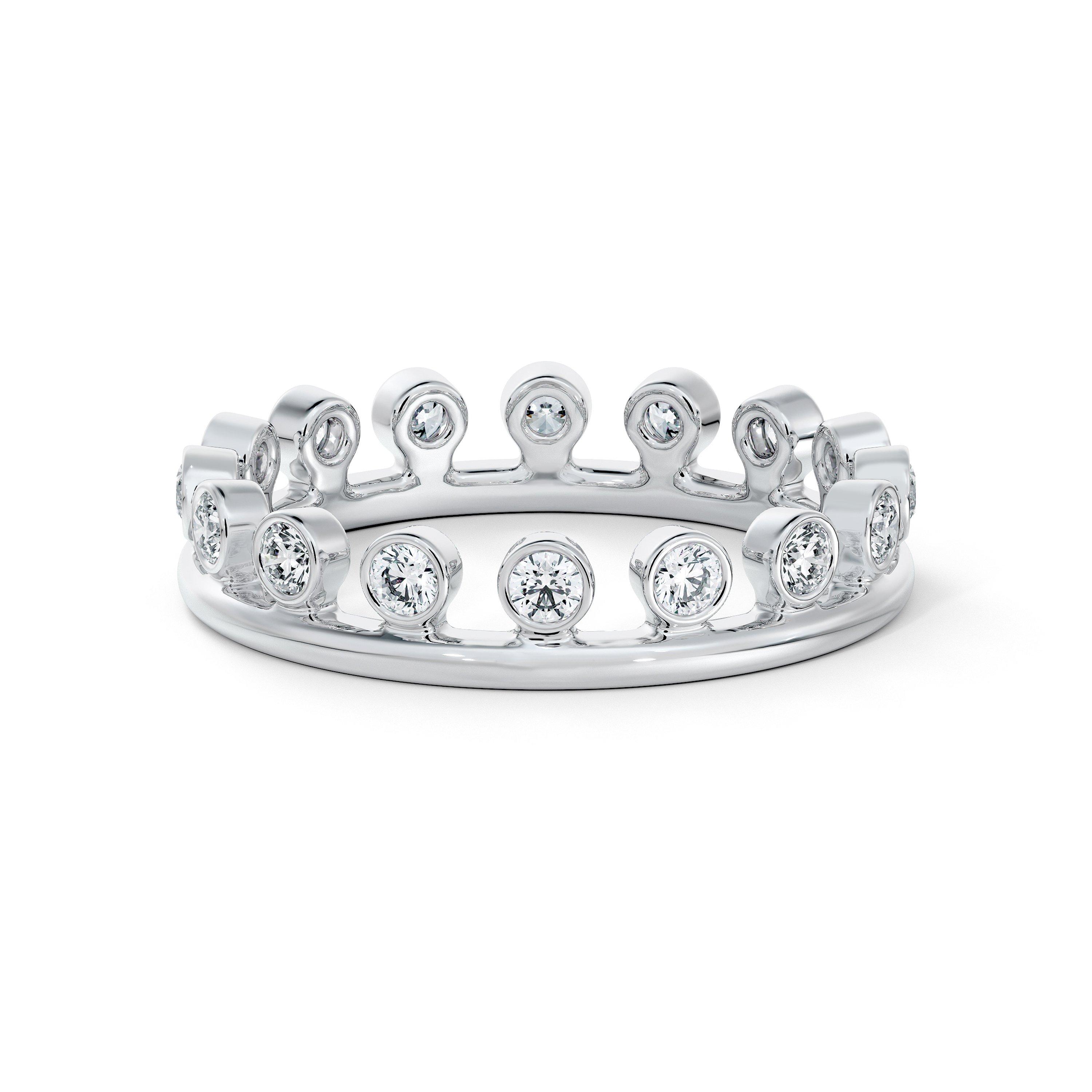 Dewdrop ring in white gold, image 1