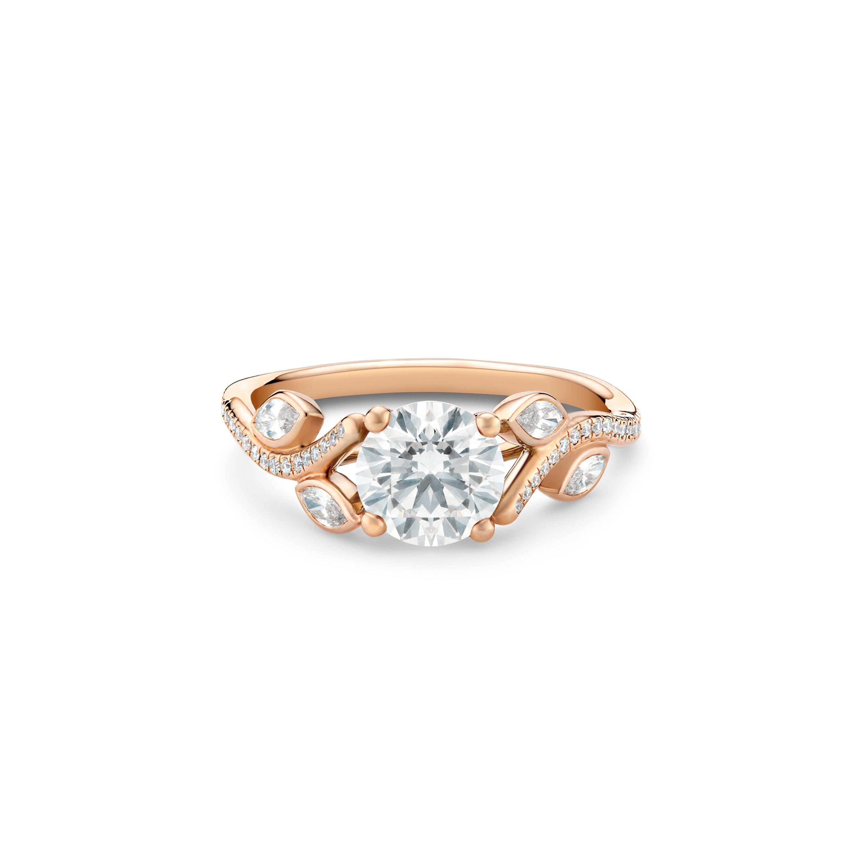 Solitaire Adonis Rose diamant taille brillant