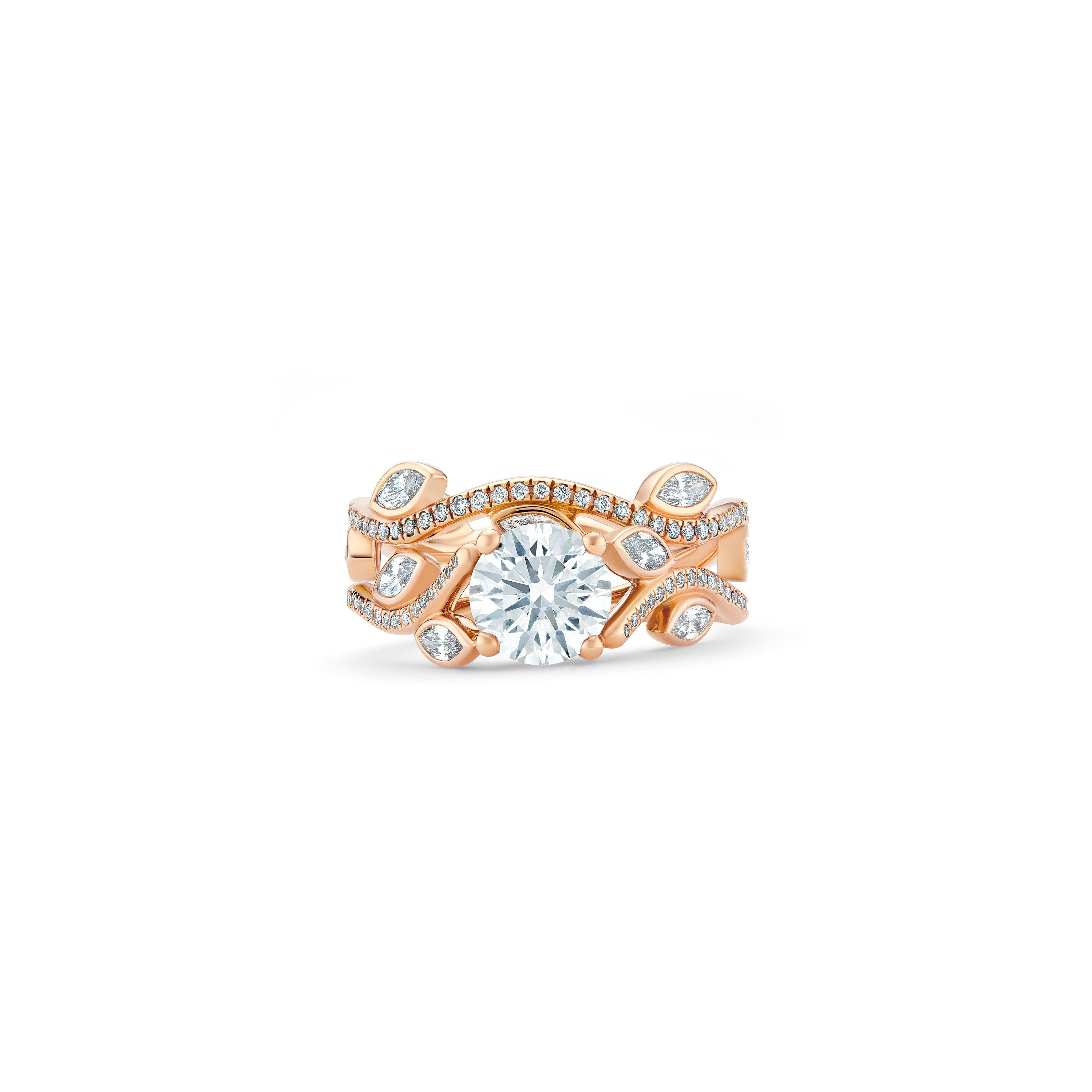 Adonis Rose round brilliant diamond ring