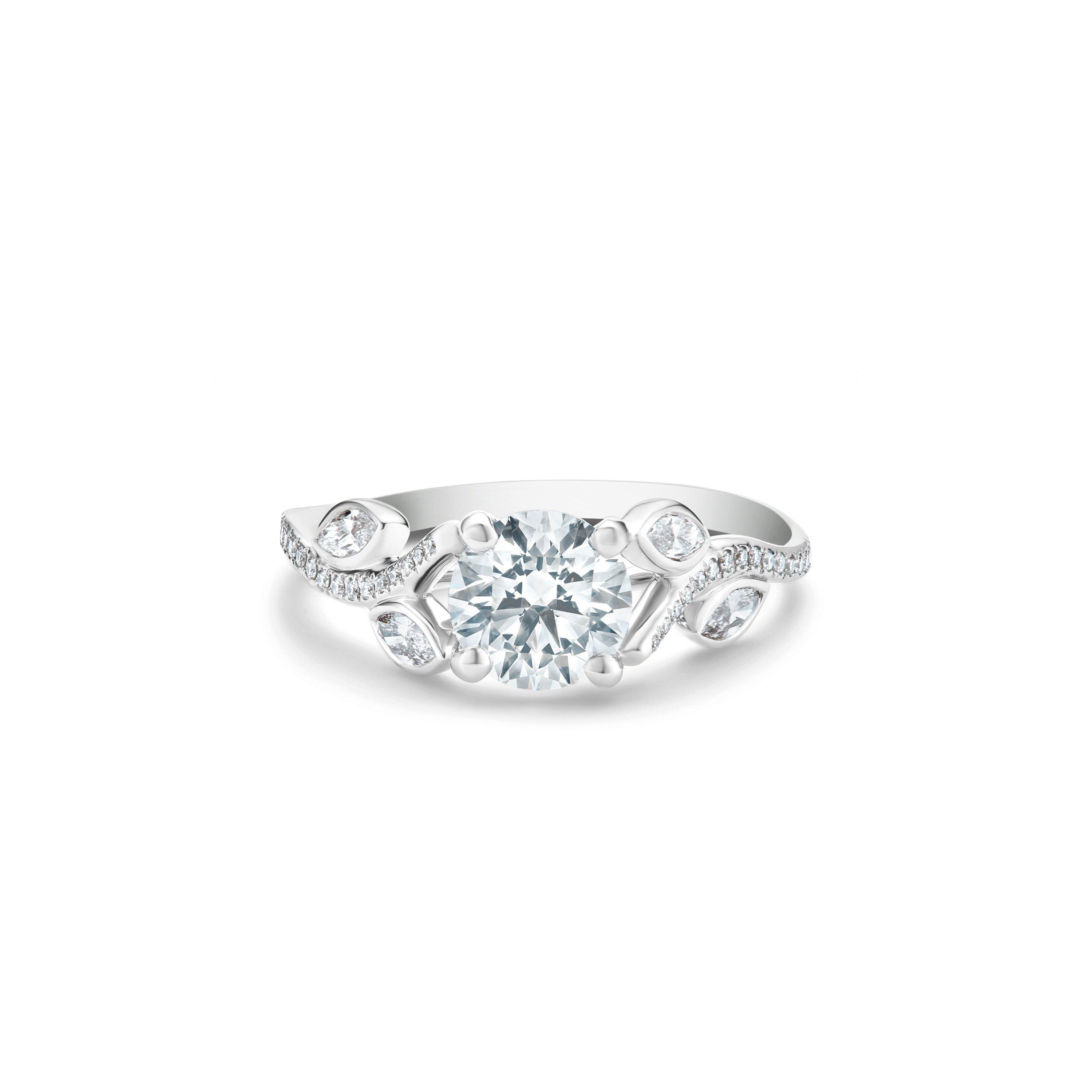 Adonis Rose round brilliant diamond ring