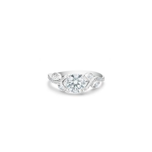 Debeers Adonis Rose Round Brilliant Diamond Ring In Metallic