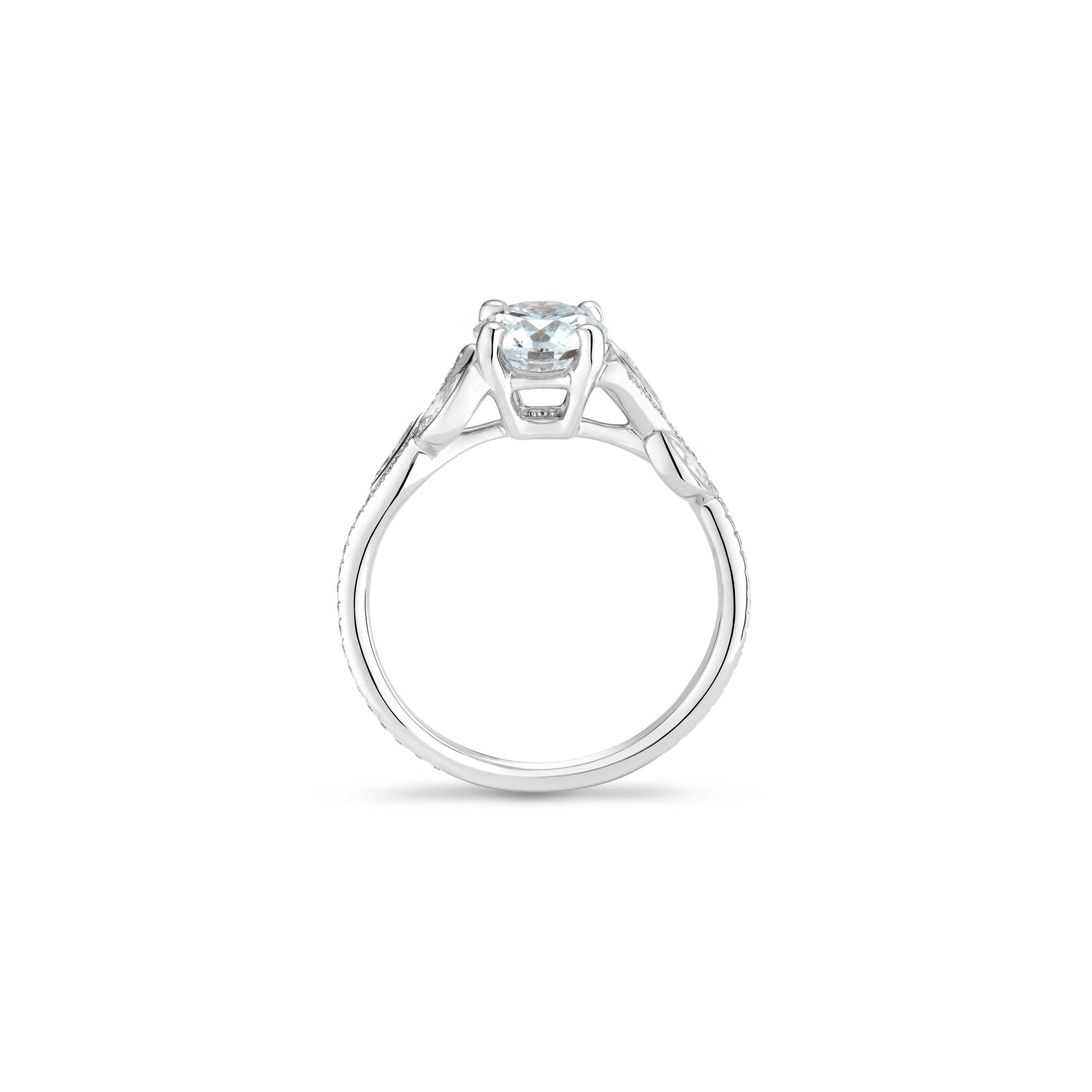 De Beers 18kt white gold Adonis Rose cluster diamond ring