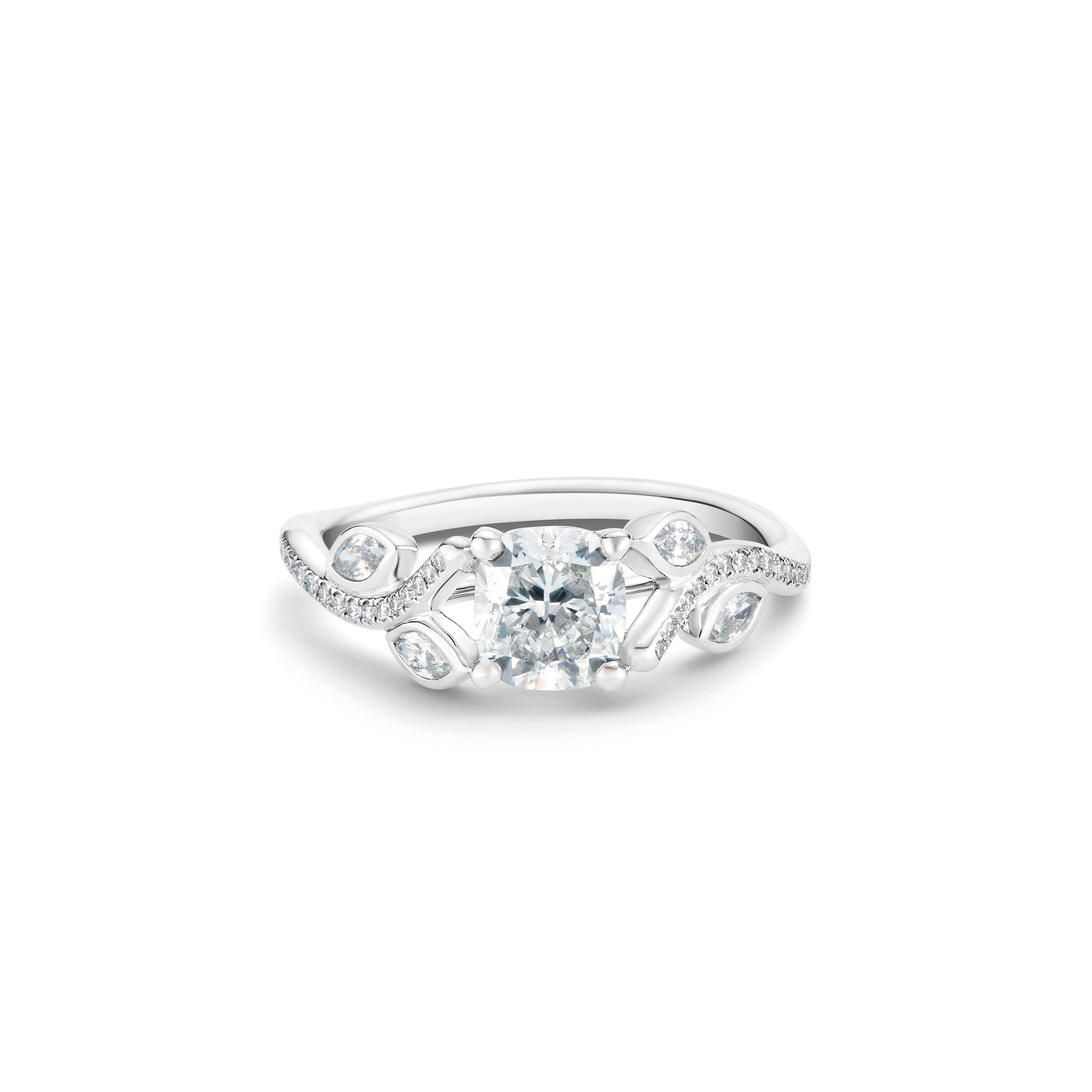 Adonis Rose cushion-cut diamond ring