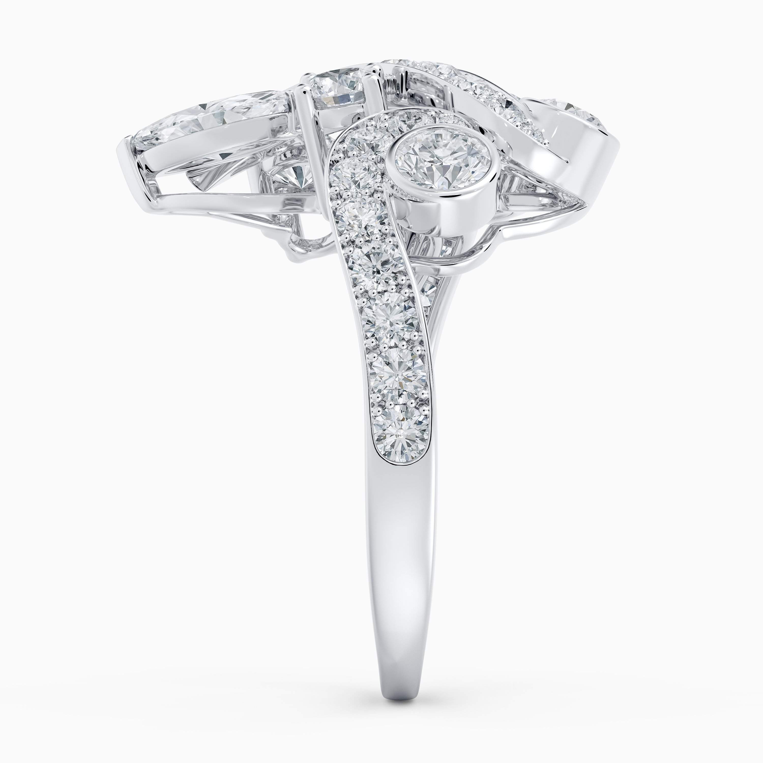 Bague Cocktail Adonis Rose en Or Blanc Bague Cocktail Adonis Rose en Or Blanc, image 4