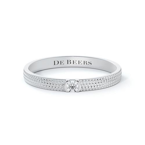 Bague Talisman Azulea small en or blanc De Beers FR