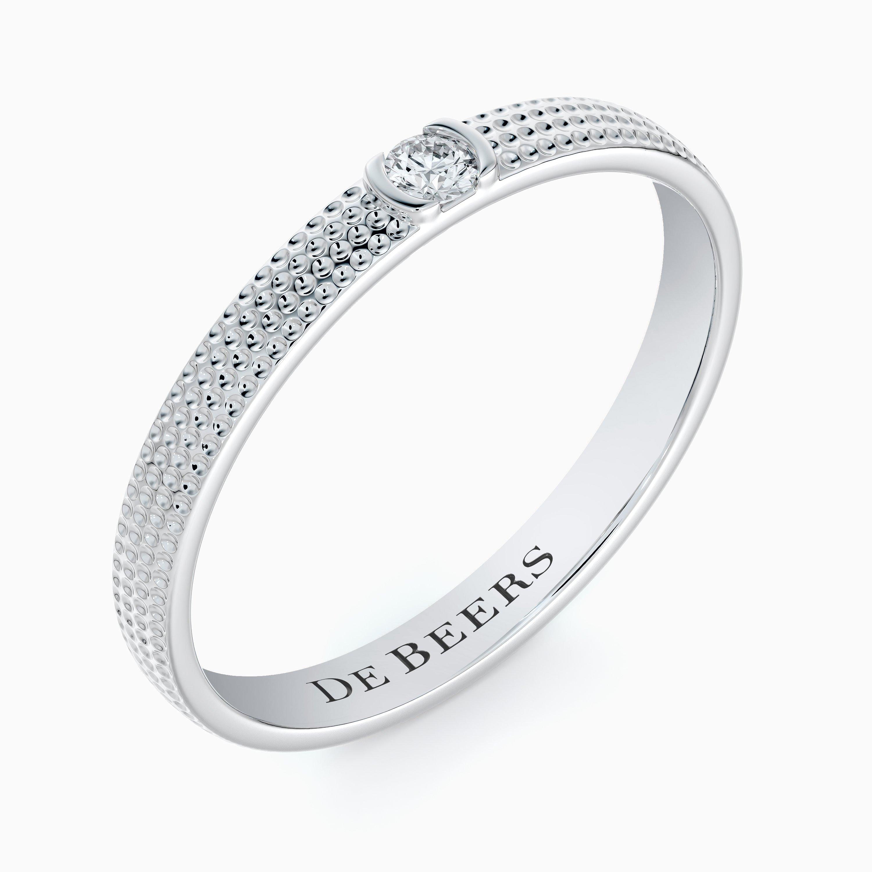 Talisman Azulea small band in white gold, image 2