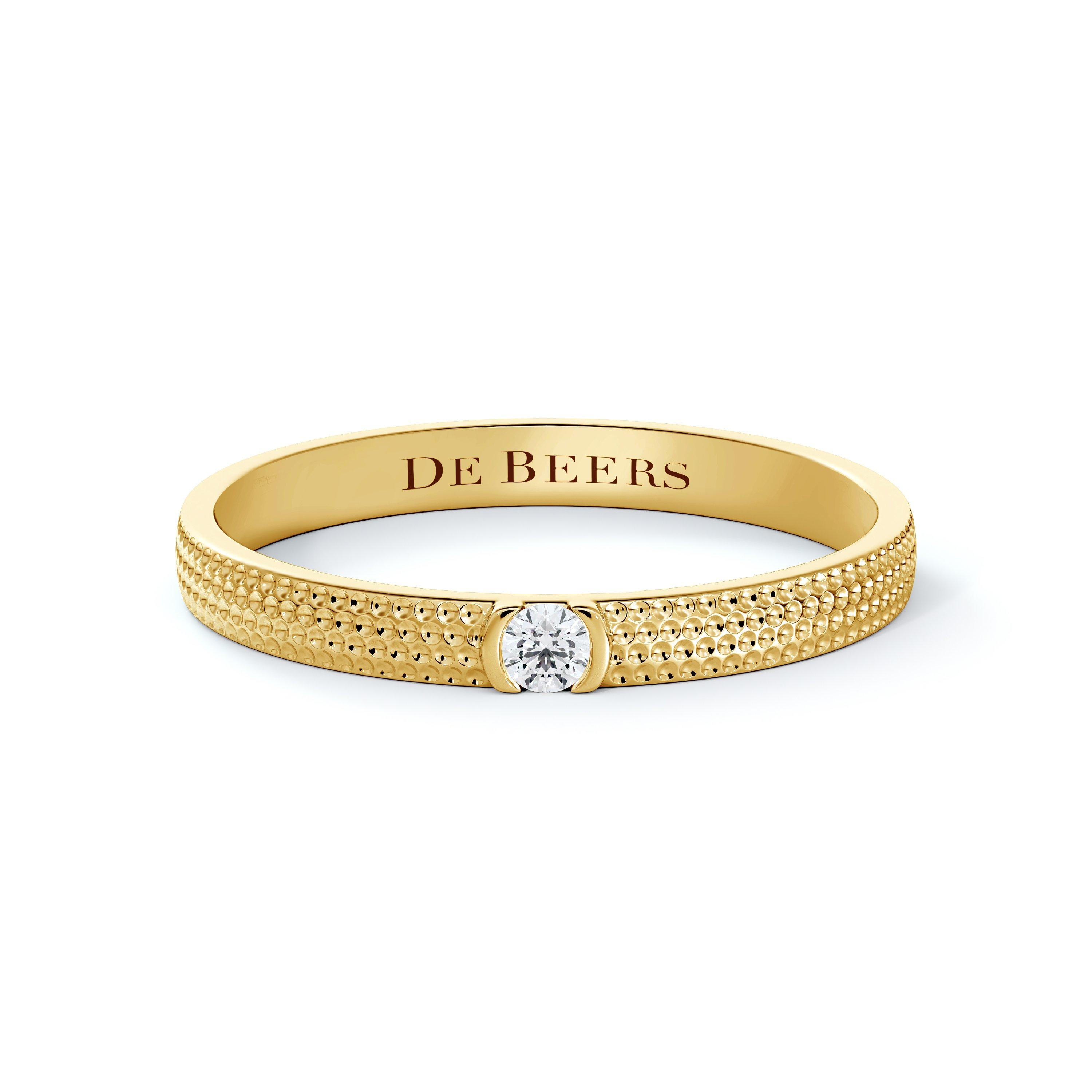 Debeers Talisman Azulea Small Band In Gold