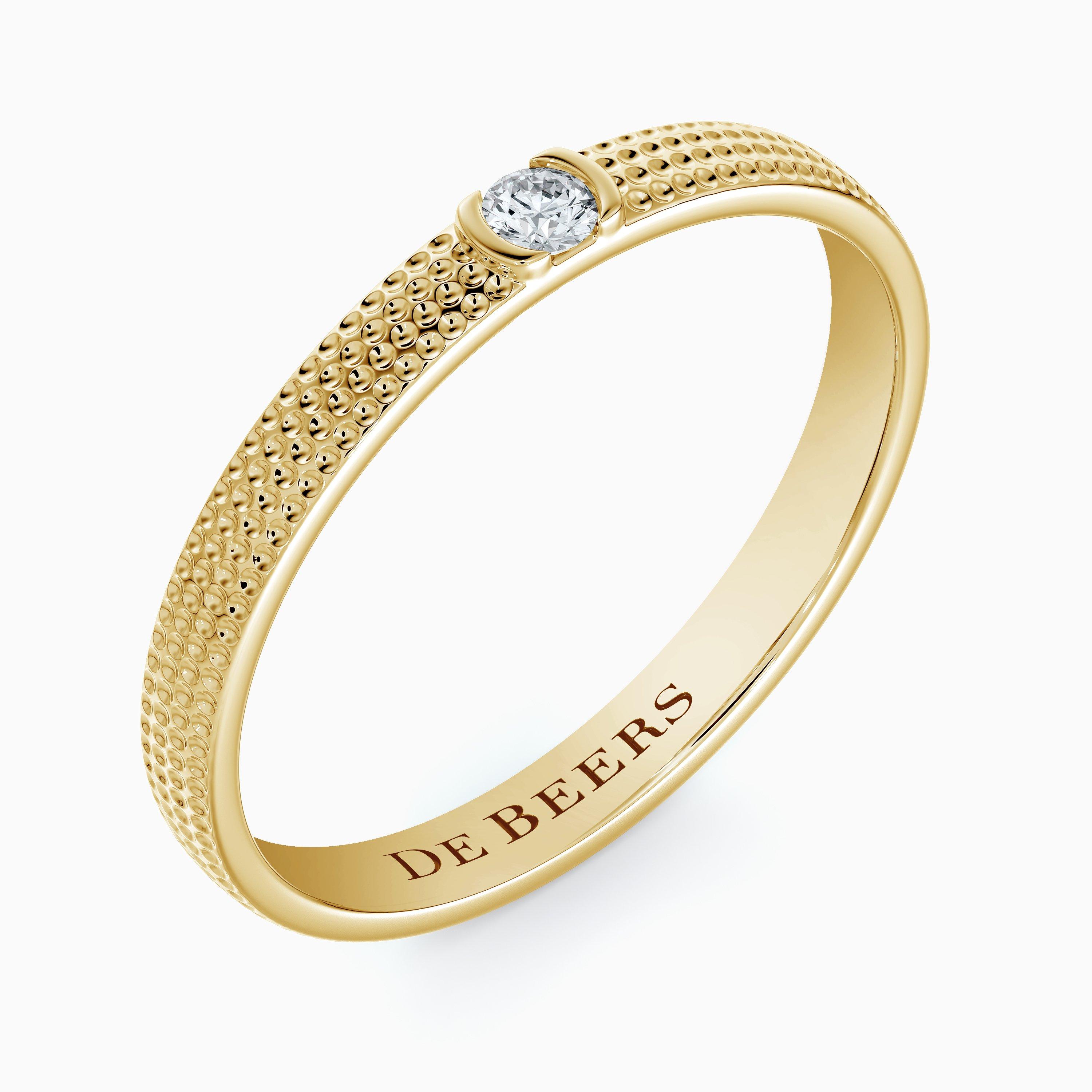 Talisman Azulea small band in yellow gold, image 2