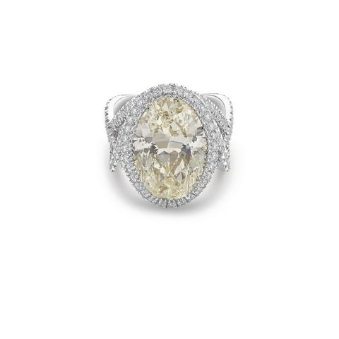 Aella 高級珠寶鉑金橢圓形鑽石戒指