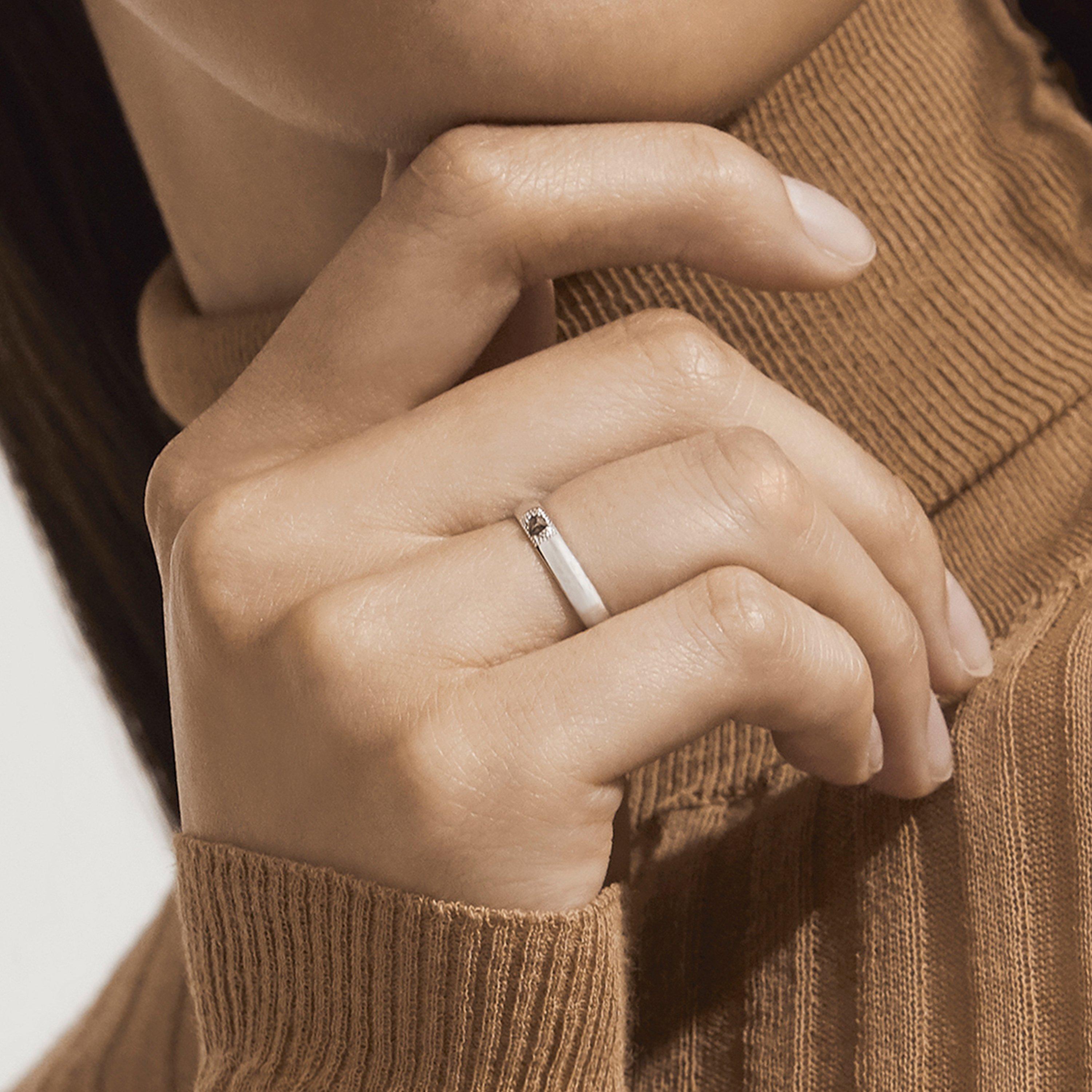 Talisman large band in white gold, image 3