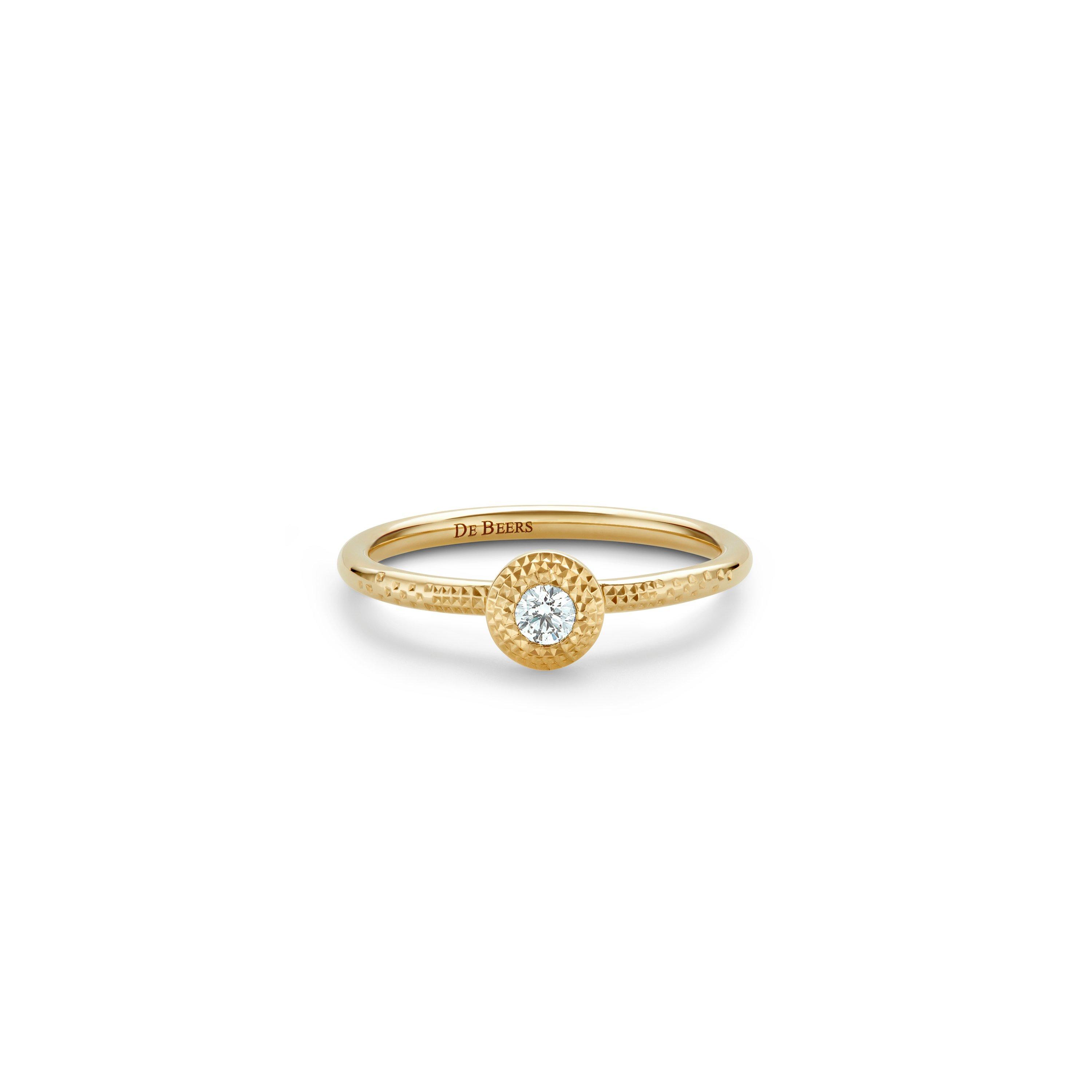 de Beers Jewellers - Large 18kt Yellow Gold Talisman Diamond Ring - Women - Diamond/18kt Yellow Gold - 46