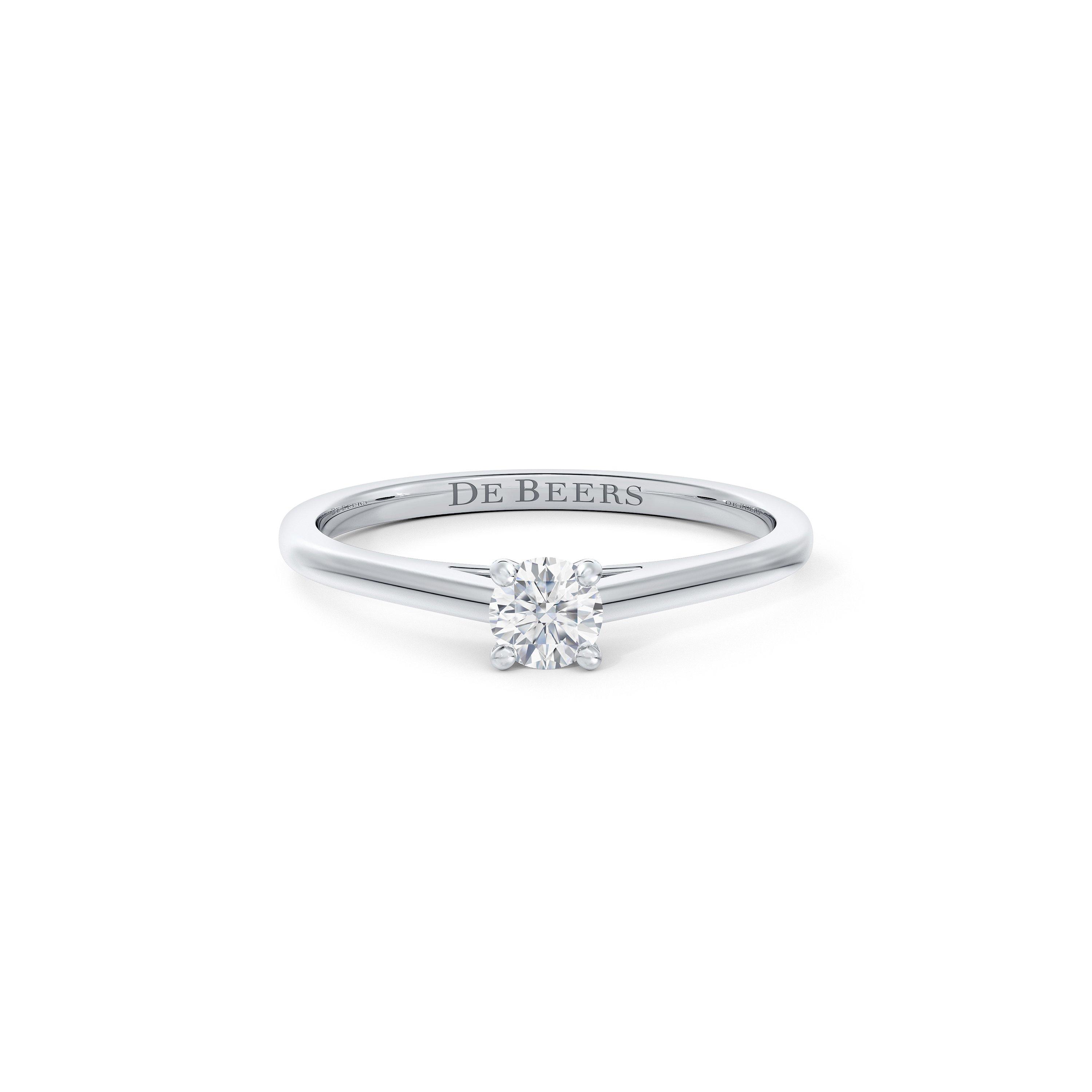 DB Classic Round Brilliant Diamond Ring in Platinum