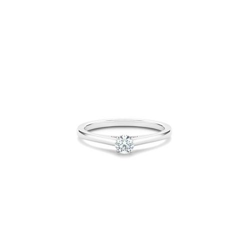 Debeers Db Classic Round Brilliant Diamond Ring In White