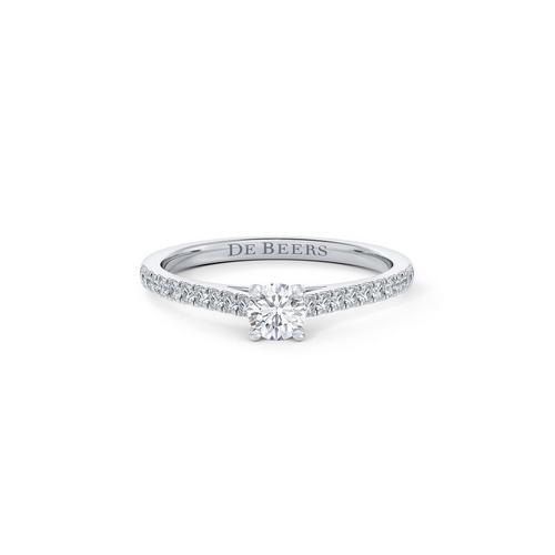 DB Classic one diamond band in platinum