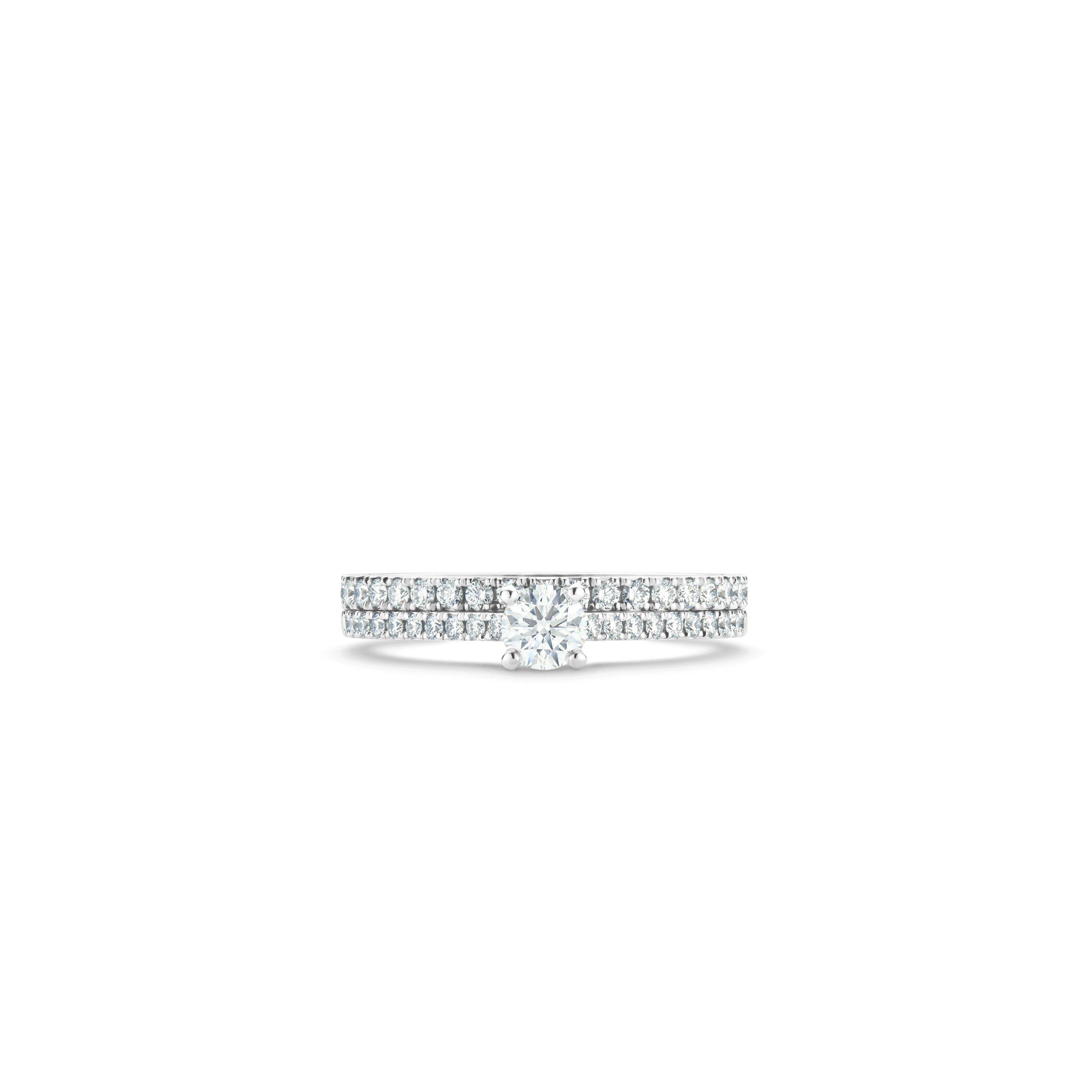 DB Classic Pavé round brilliant diamond ring