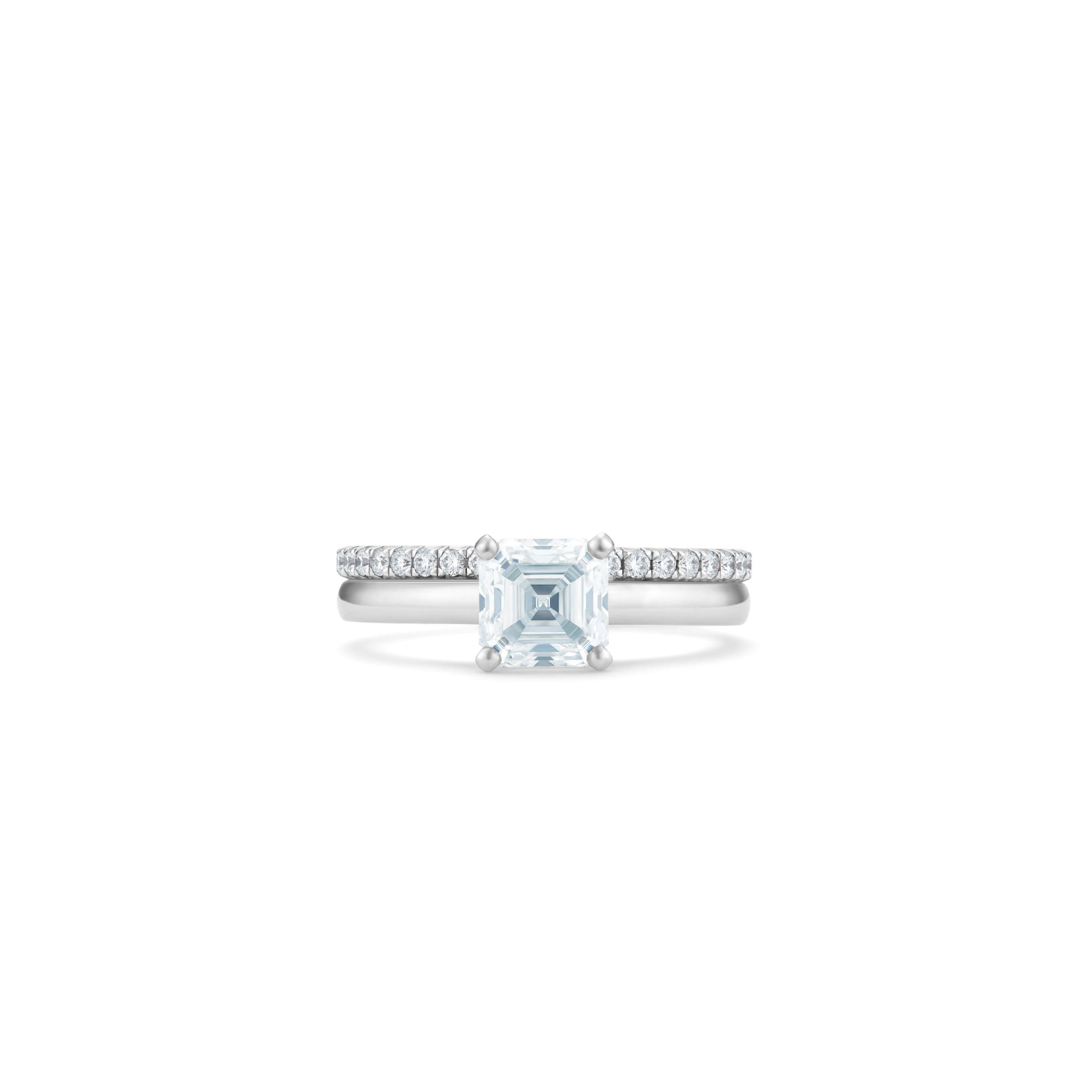 Donatella Asscher cut Diamond Engagement Ring in Platinum – David Alan