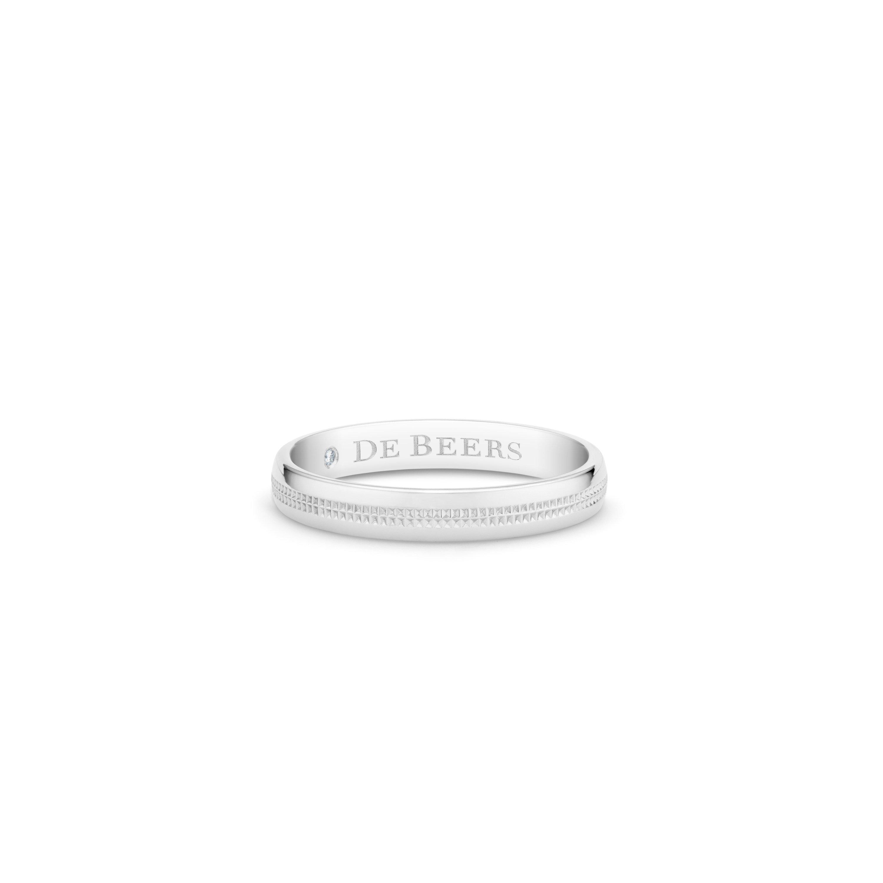 De Beers 18kt white gold Infinity full-pavé diamond band