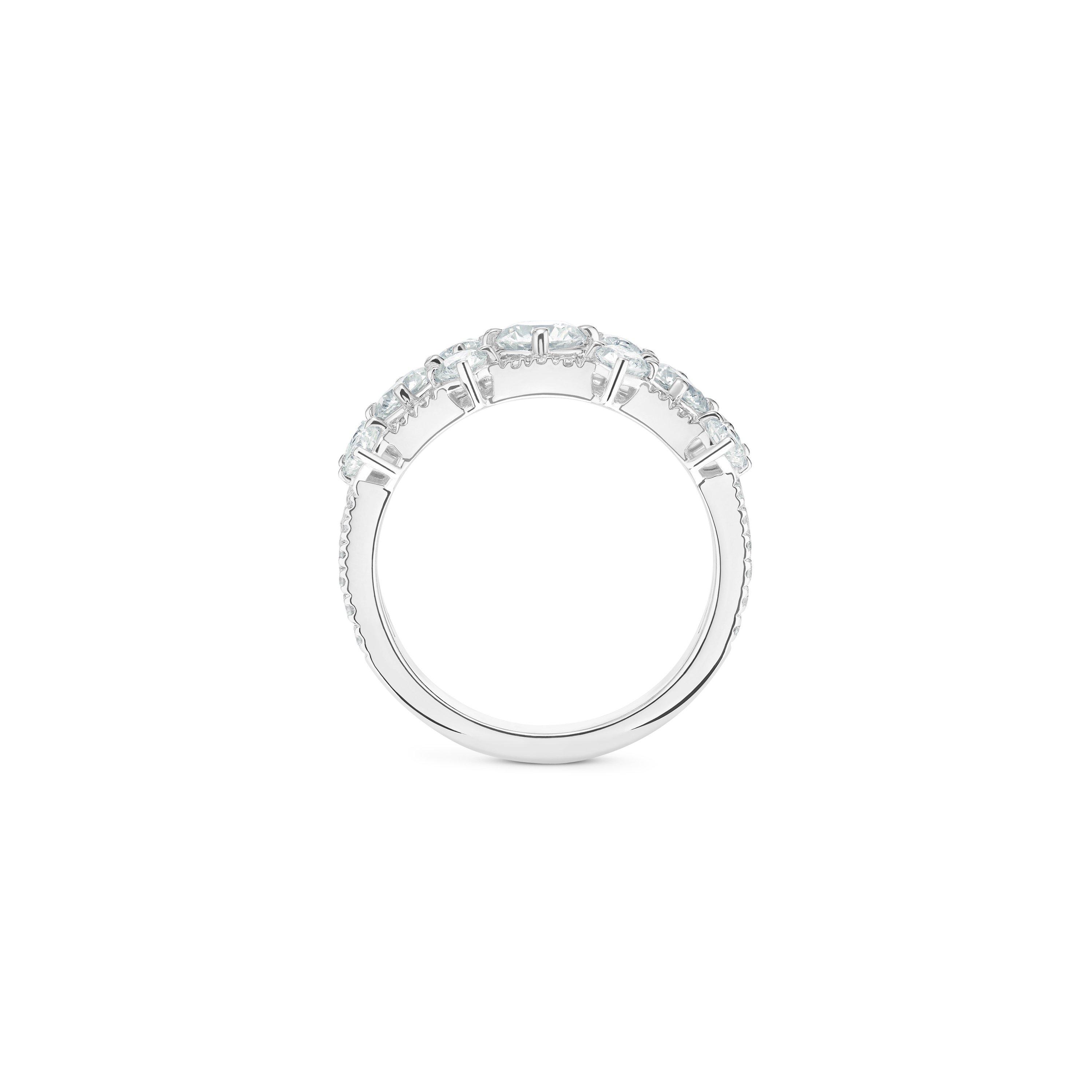 Arpeggia 白金三層鉆石戒指, image 2