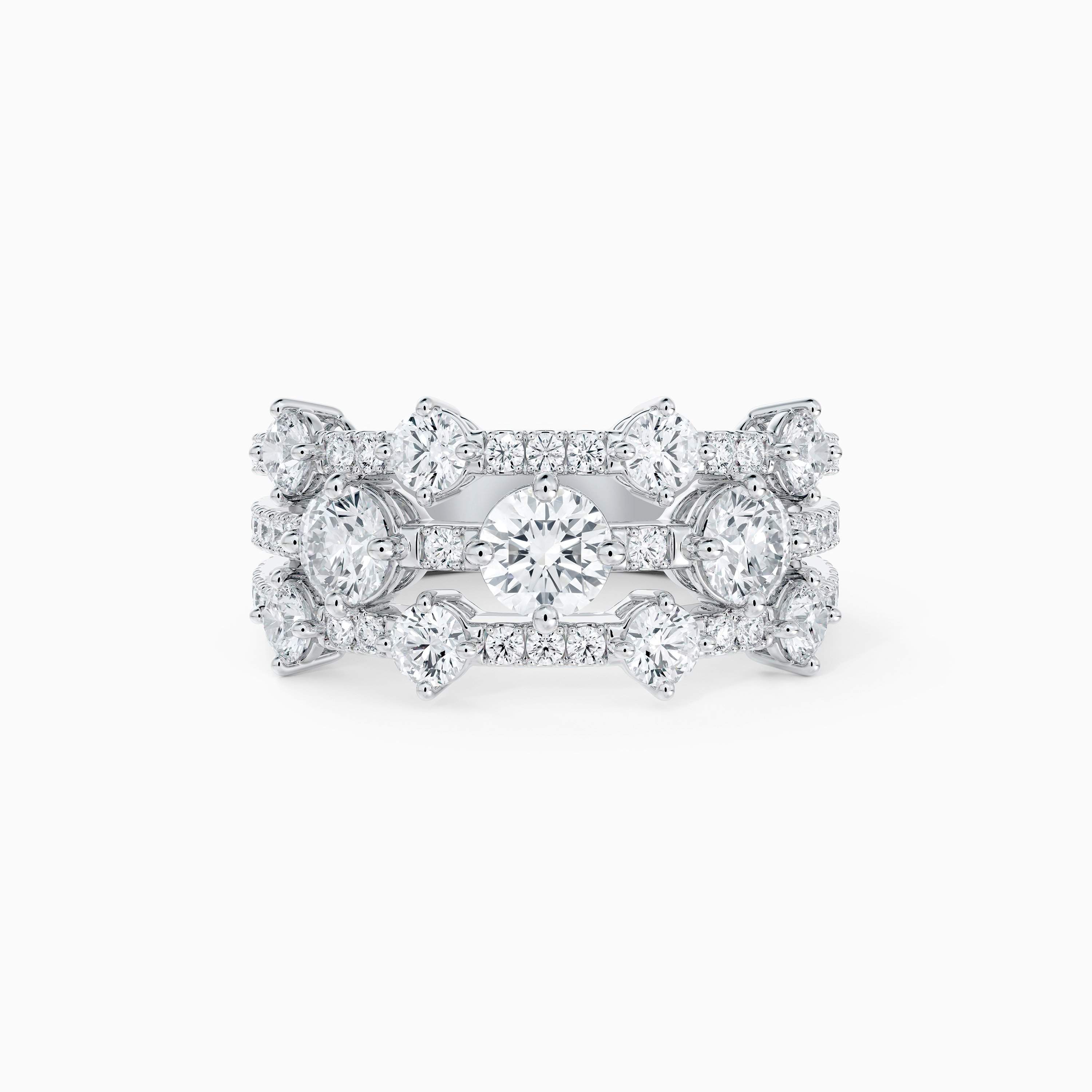 Bague Arpeggia Trois Rangs en Or Blanc Bague Arpeggia Trois Rangs en Or Blanc, image 1