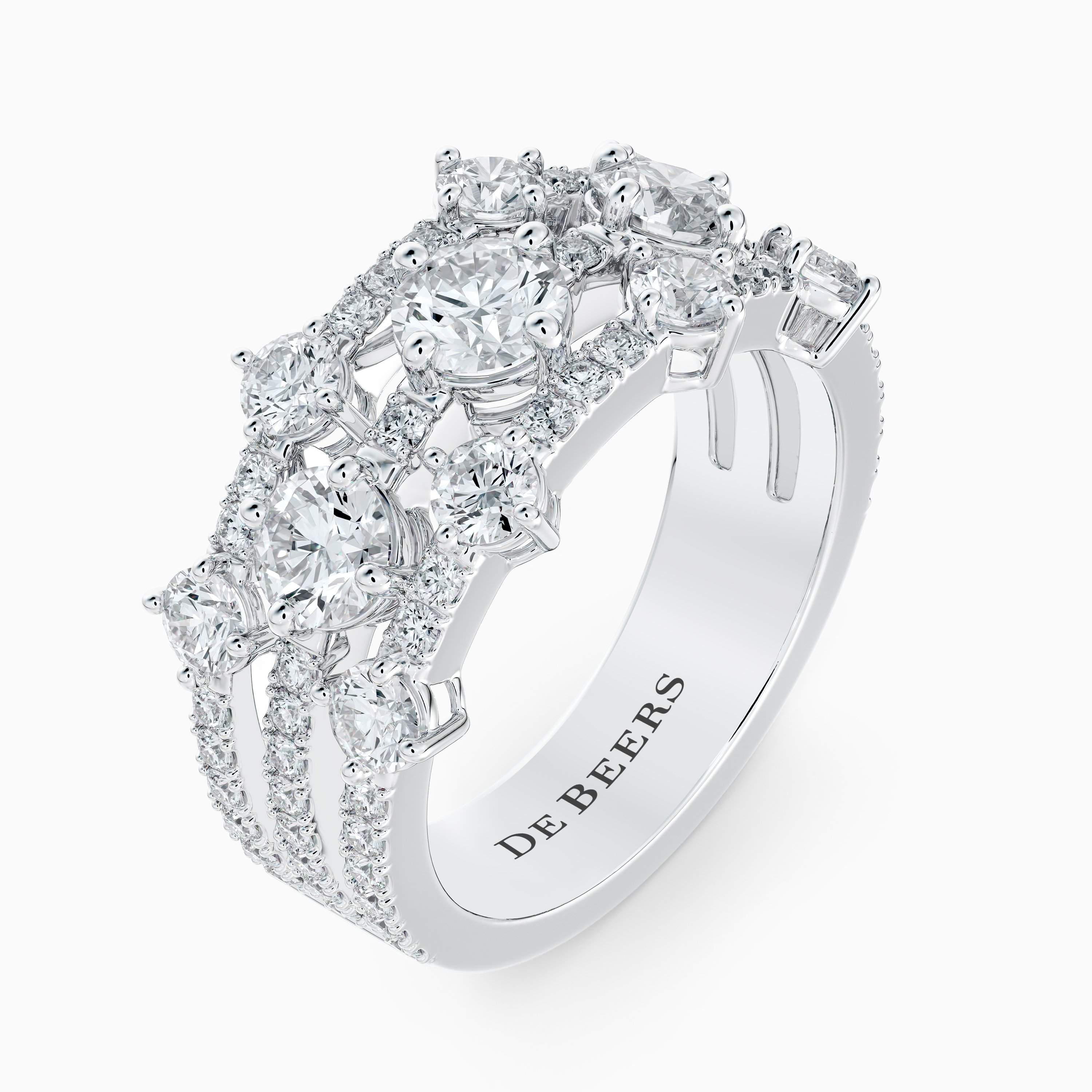 Bague Arpeggia Trois Rangs en Or Blanc Bague Arpeggia Trois Rangs en Or Blanc, image 2