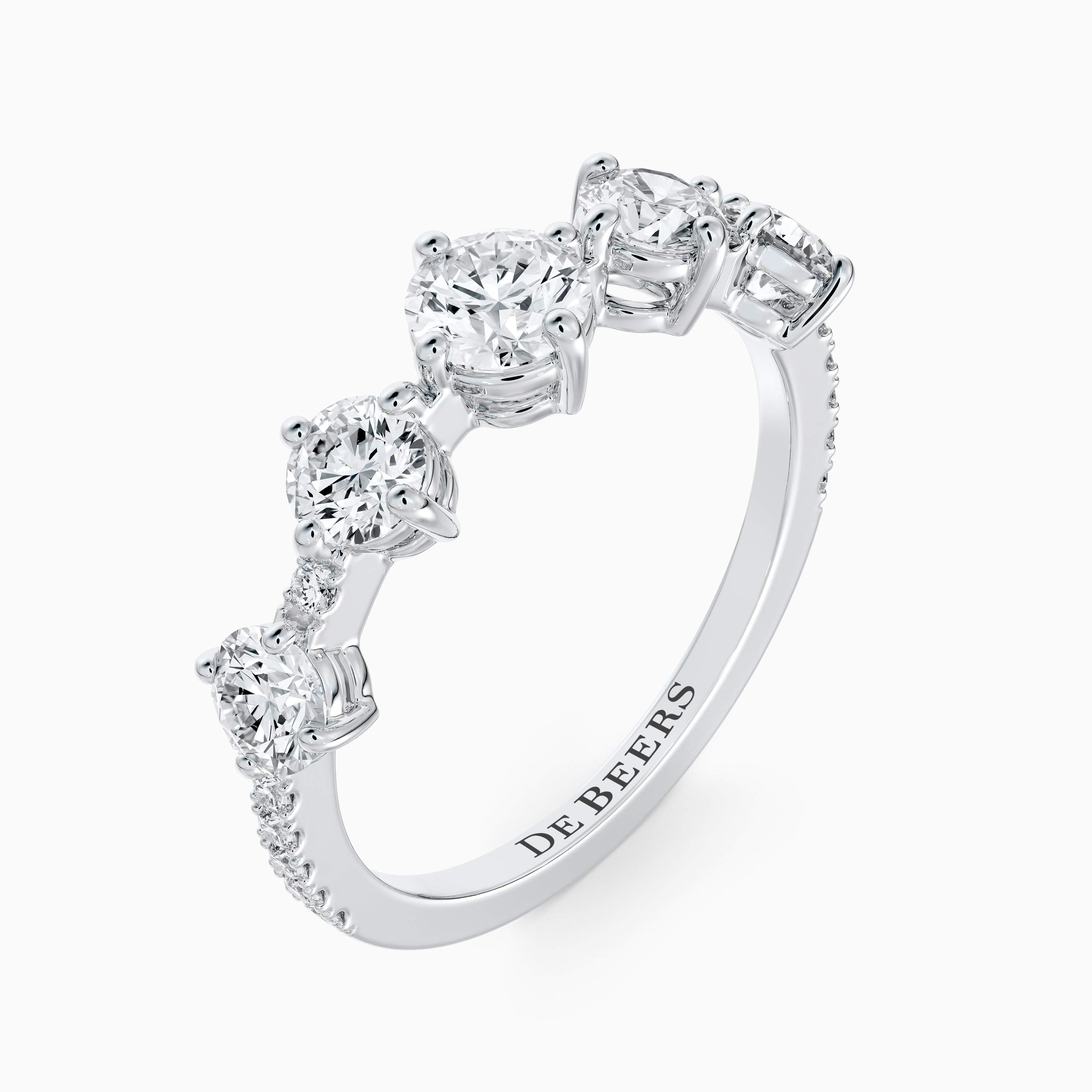Arpeggia one row ring in white gold Arpeggia one row ring in white gold, image 2