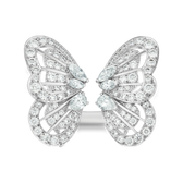Bague Portraits of Nature butterfly en or blanc, image 1