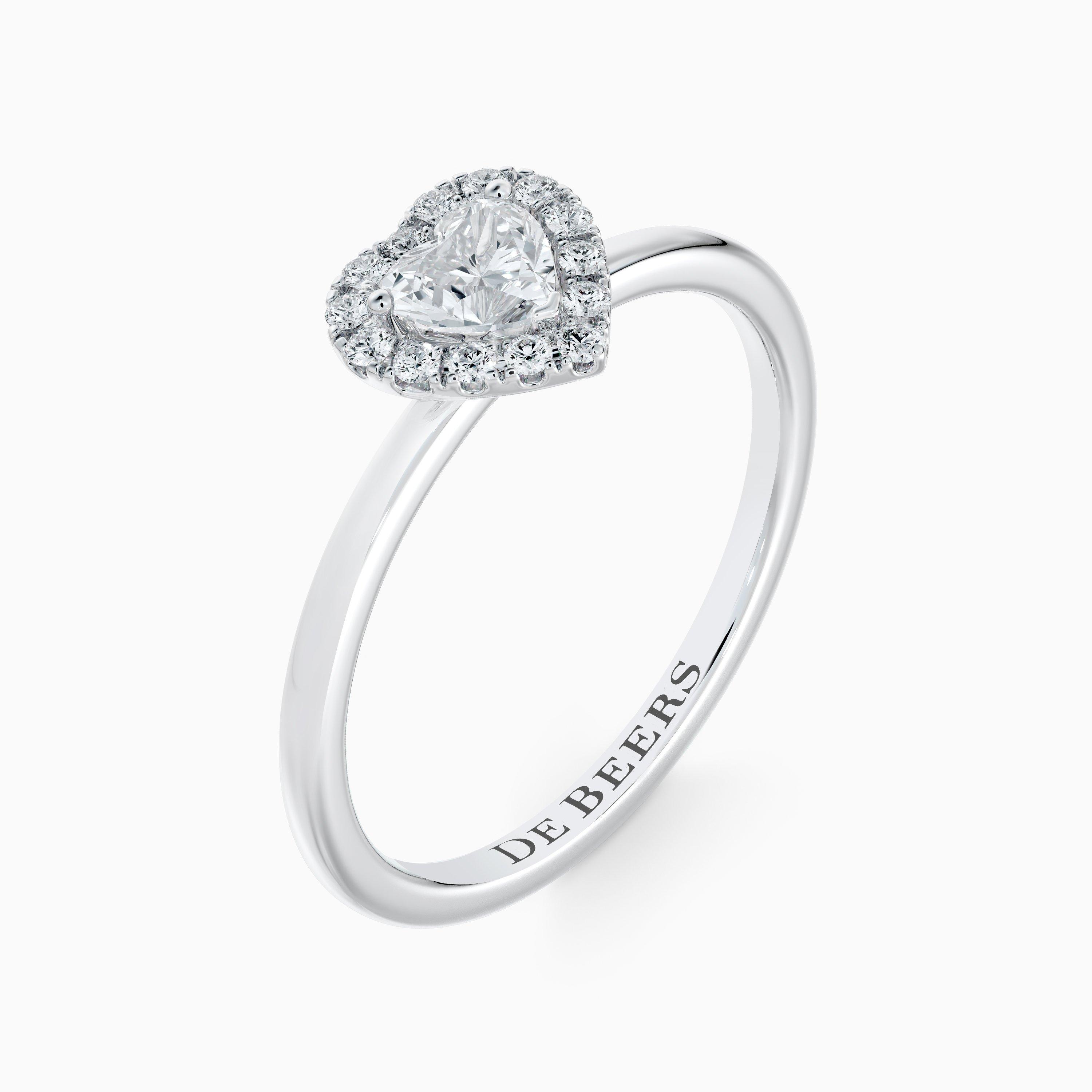 Aura Heart-Shaped Diamond Ring in Platinum, image 2