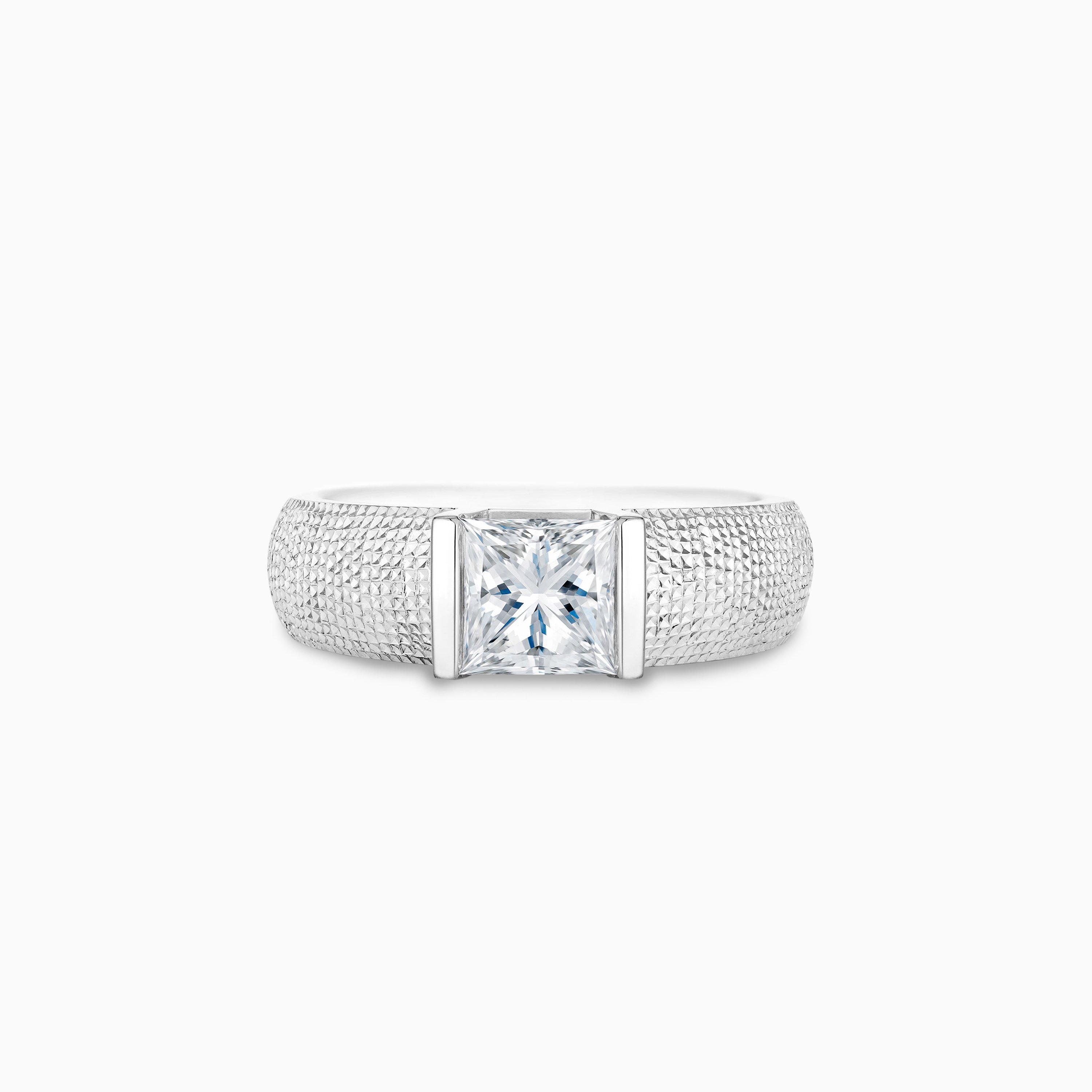 Bague Brio diamant taille princesse en or blanc, image 1