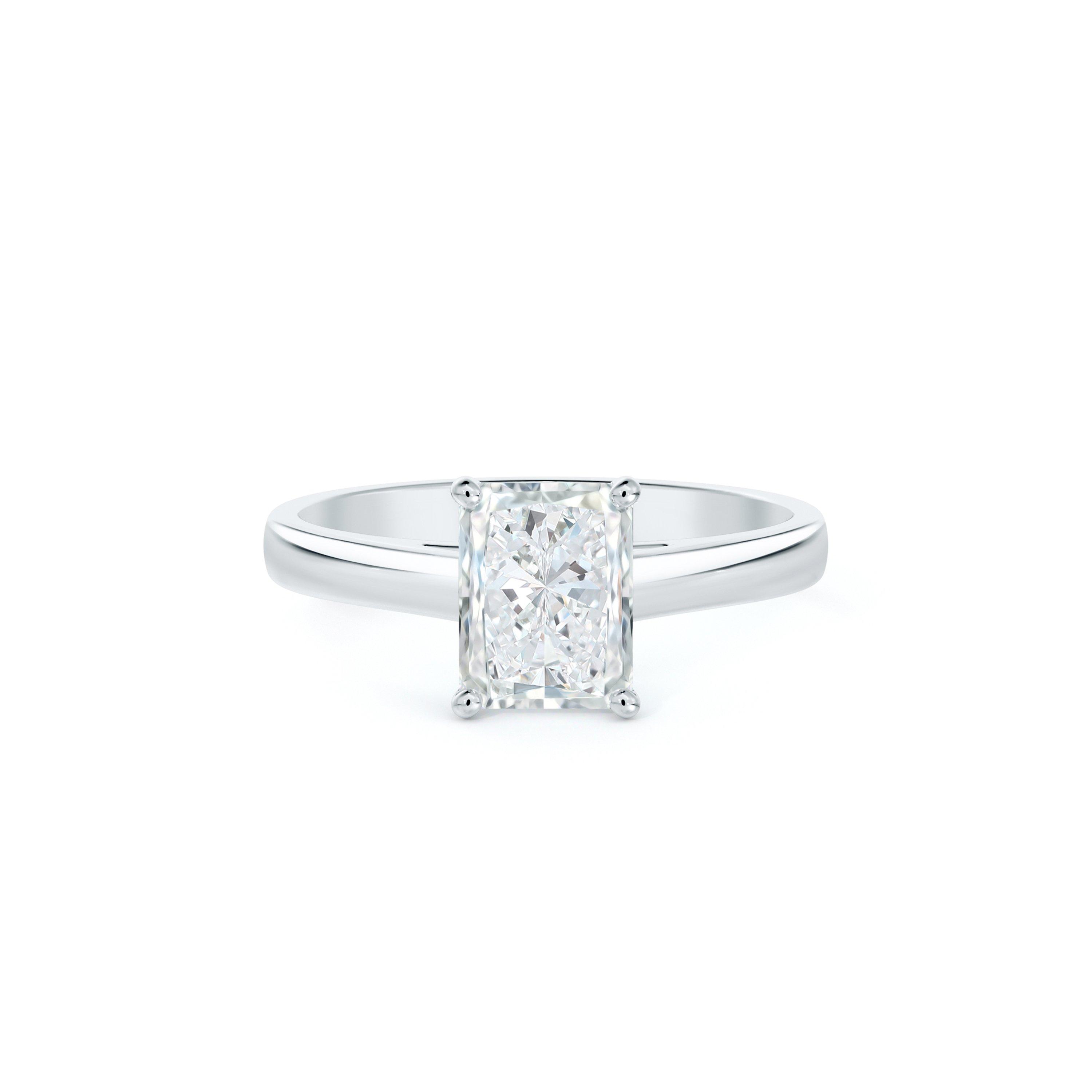 DB Classic radiant cut diamond ring in platinum