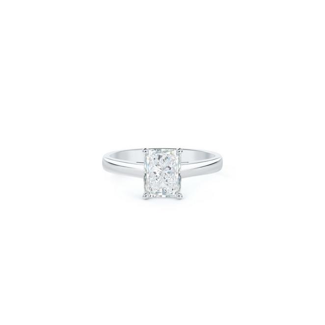 DB Classic radiant cut diamond ring in platinum