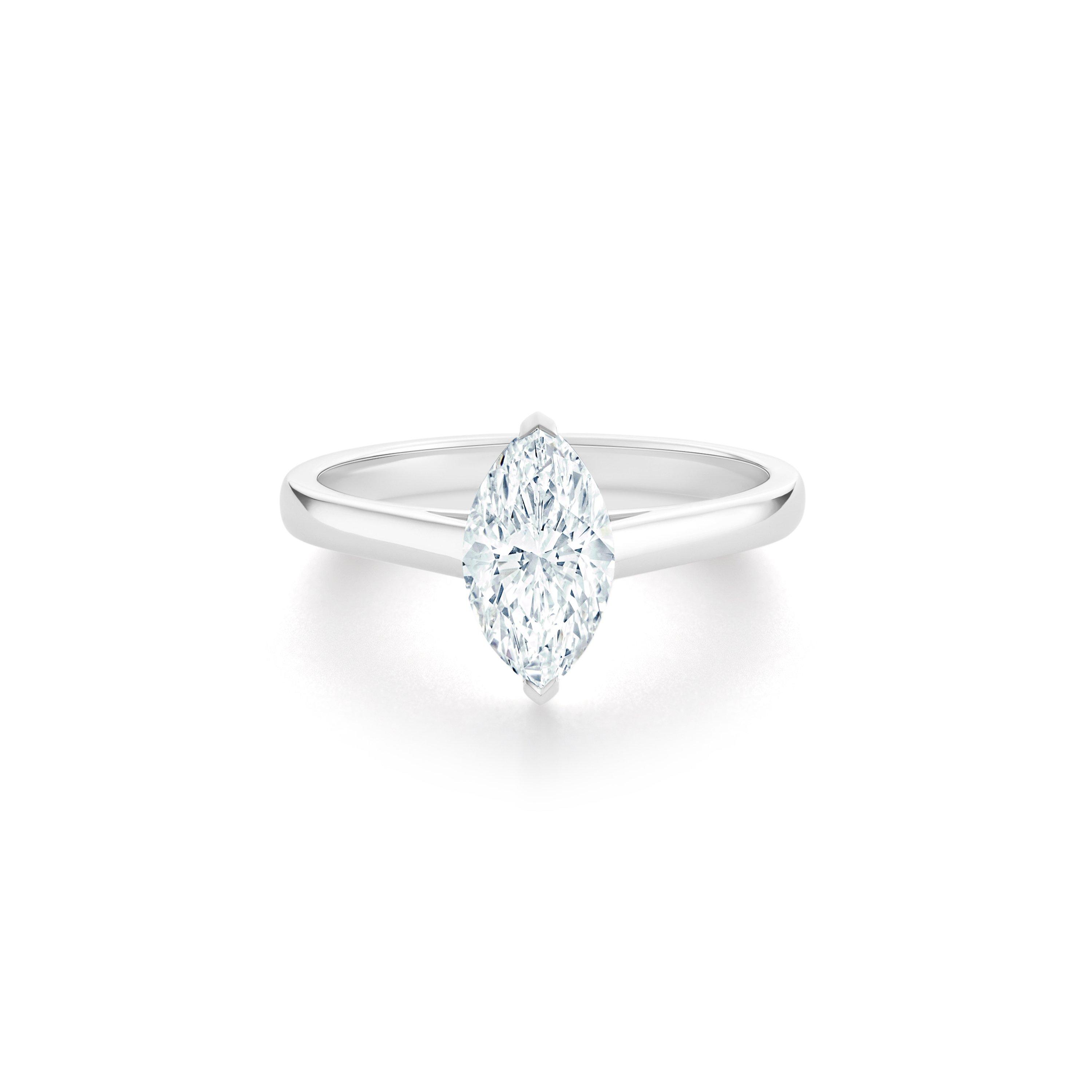 DB Classic Marquise-Shaped Diamond Ring, image 1