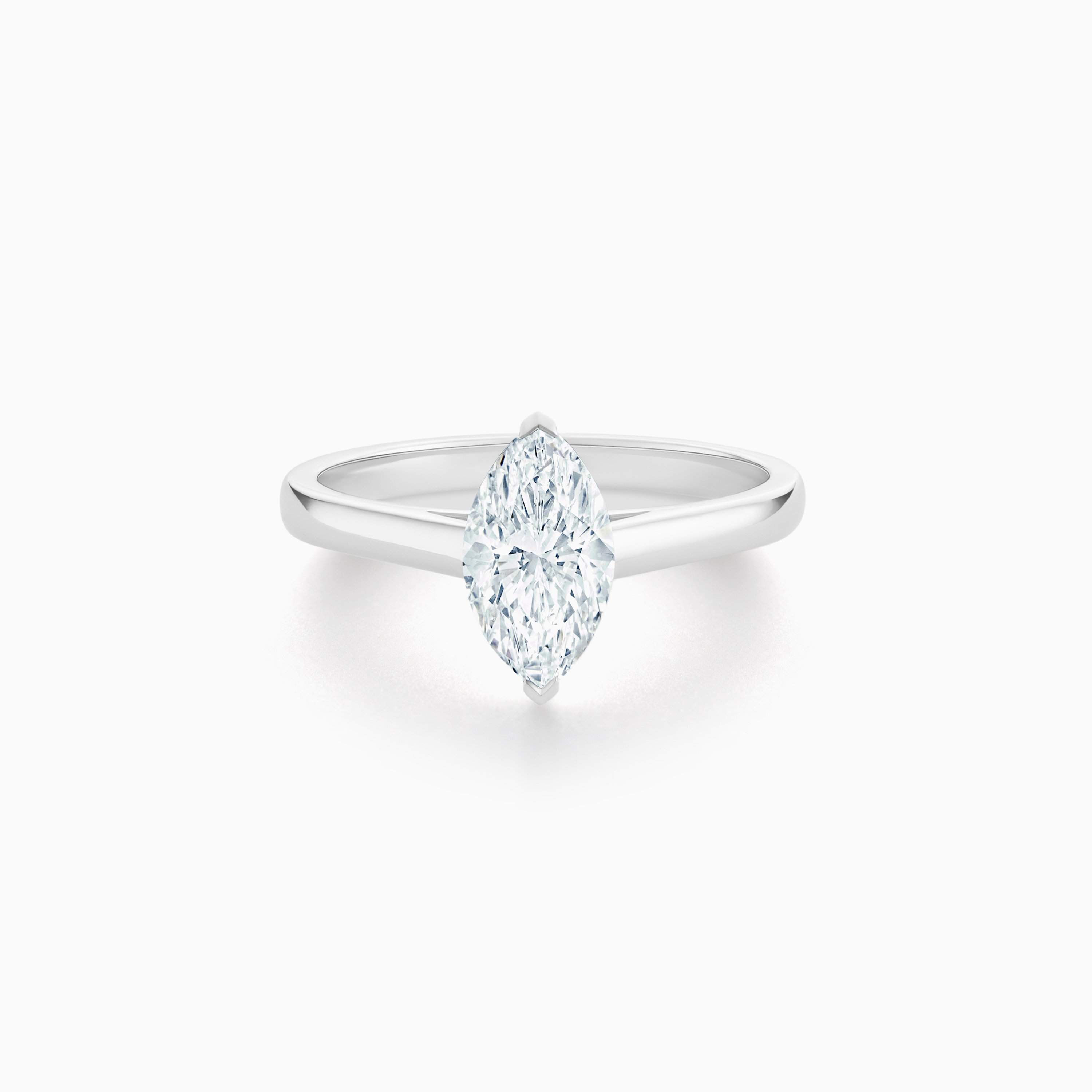 Solitaire DB Classic diamant taille marquise Solitaire DB Classic diamant taille marquise, image 1