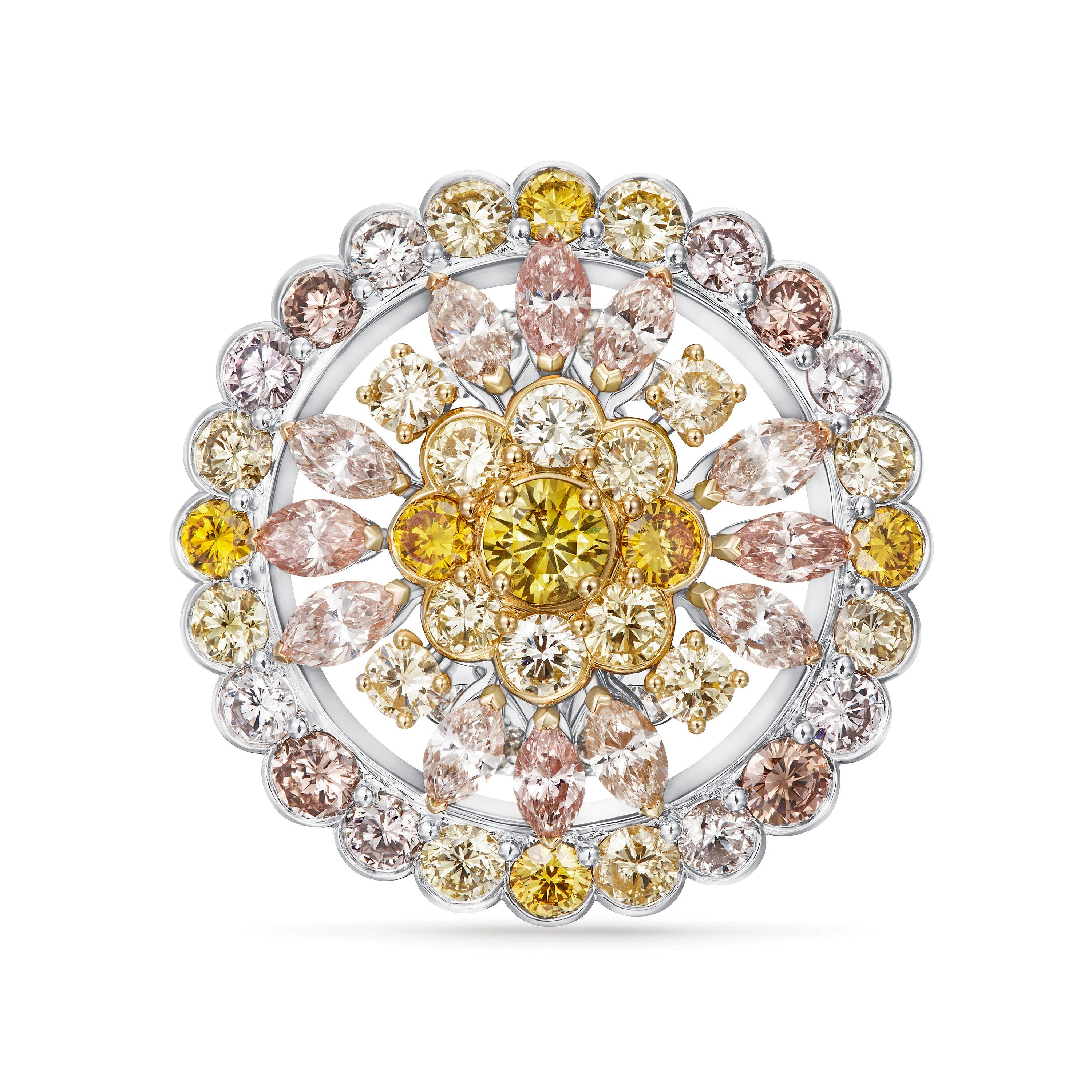 Landers Radiance Medallion 黃鉆戒指