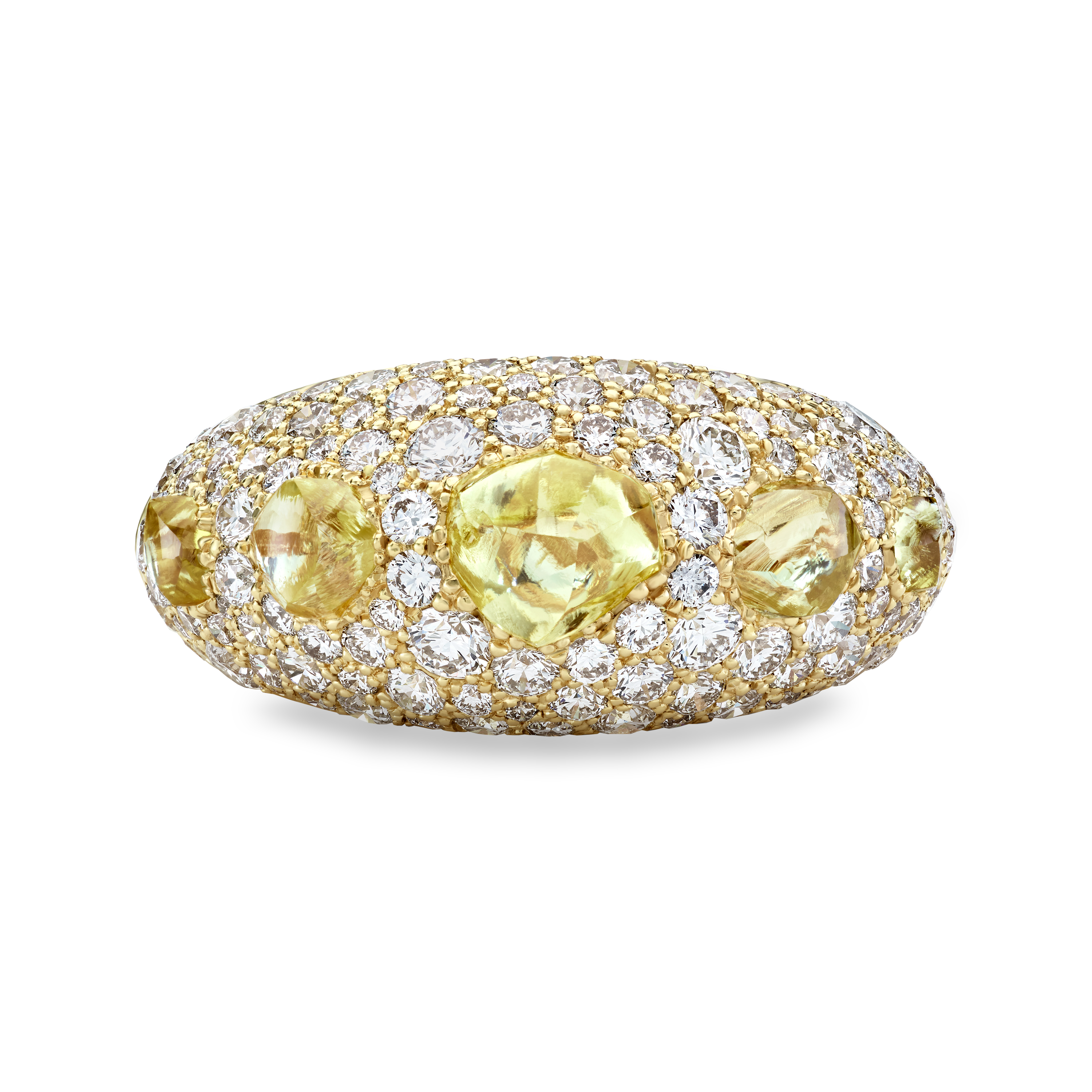 Talisman cocktail ring in yellow gold, image 1