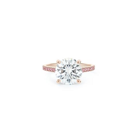 DB Classic Coloured Pavé round brilliant diamond rose gold ring