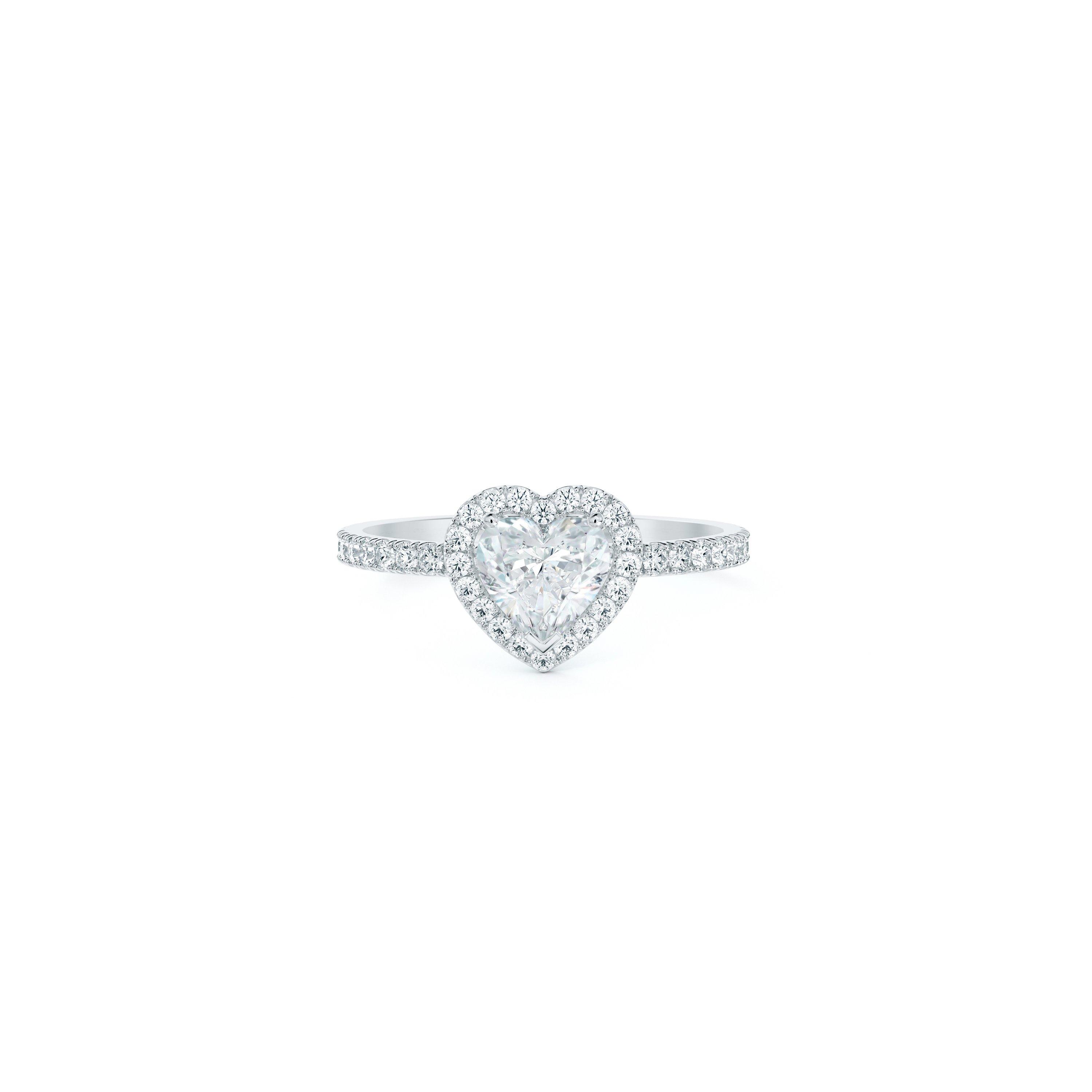 1.00ct Faint Pink Heart Diamond Ring – Rare Colors