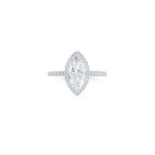 Debeers Aura Marquise-shaped Diamond Ring In White