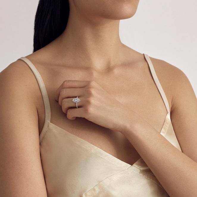 Aura marquise-shaped diamond ring