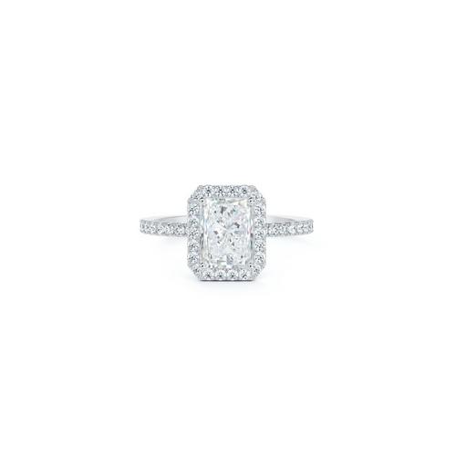 Debeers Aura Radiant-cut Diamond Ring In White