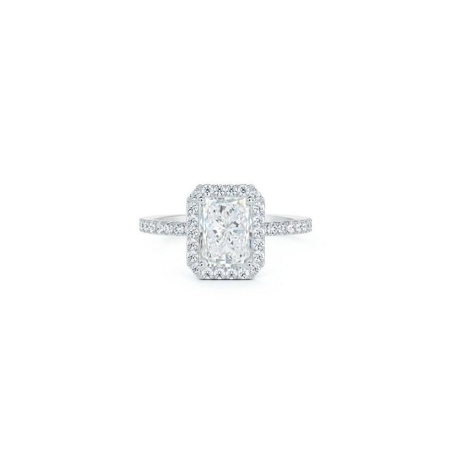Aura radiant-cut diamond ring