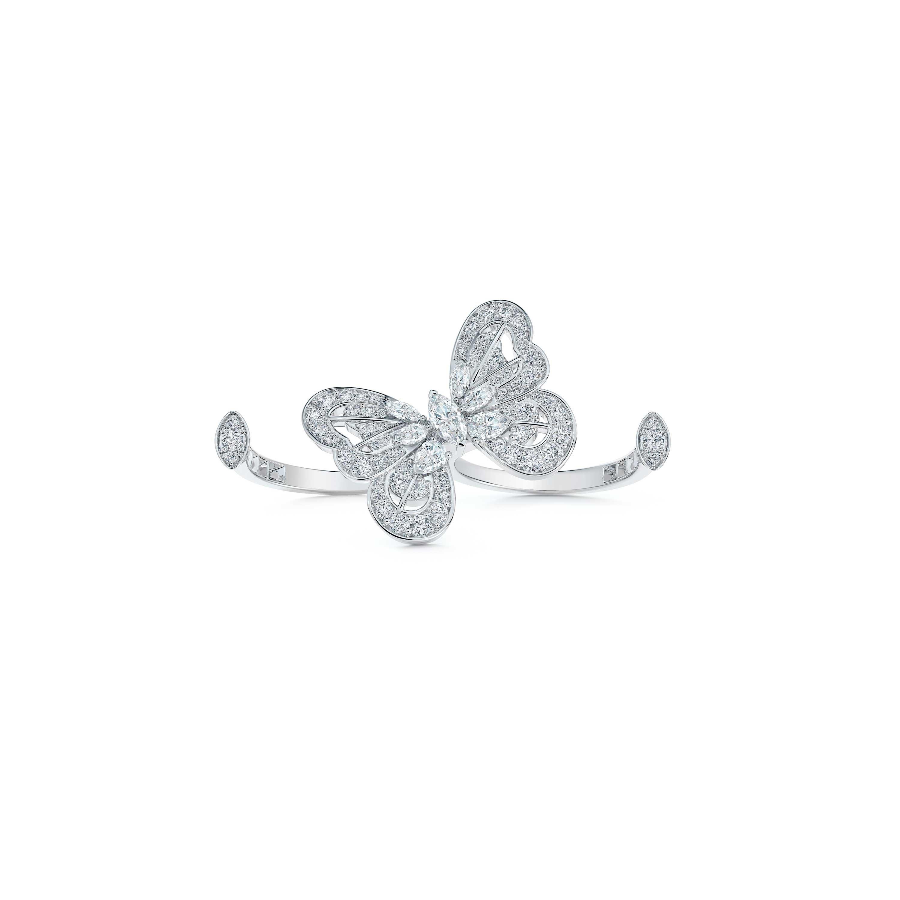 Portraits of Nature butterfly ring in white gold, image 1