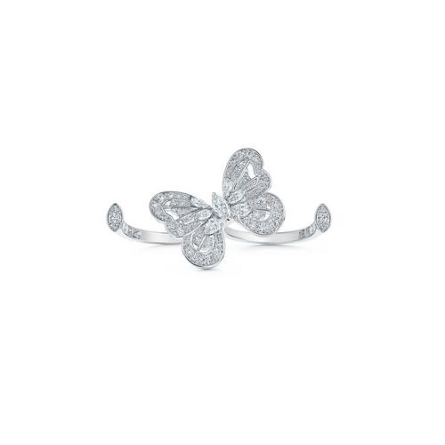 Debeers Portraits Of Nature Butterfly Ring In White