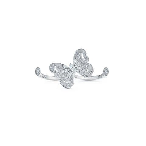 Portraits of Nature butterfly ring in white gold