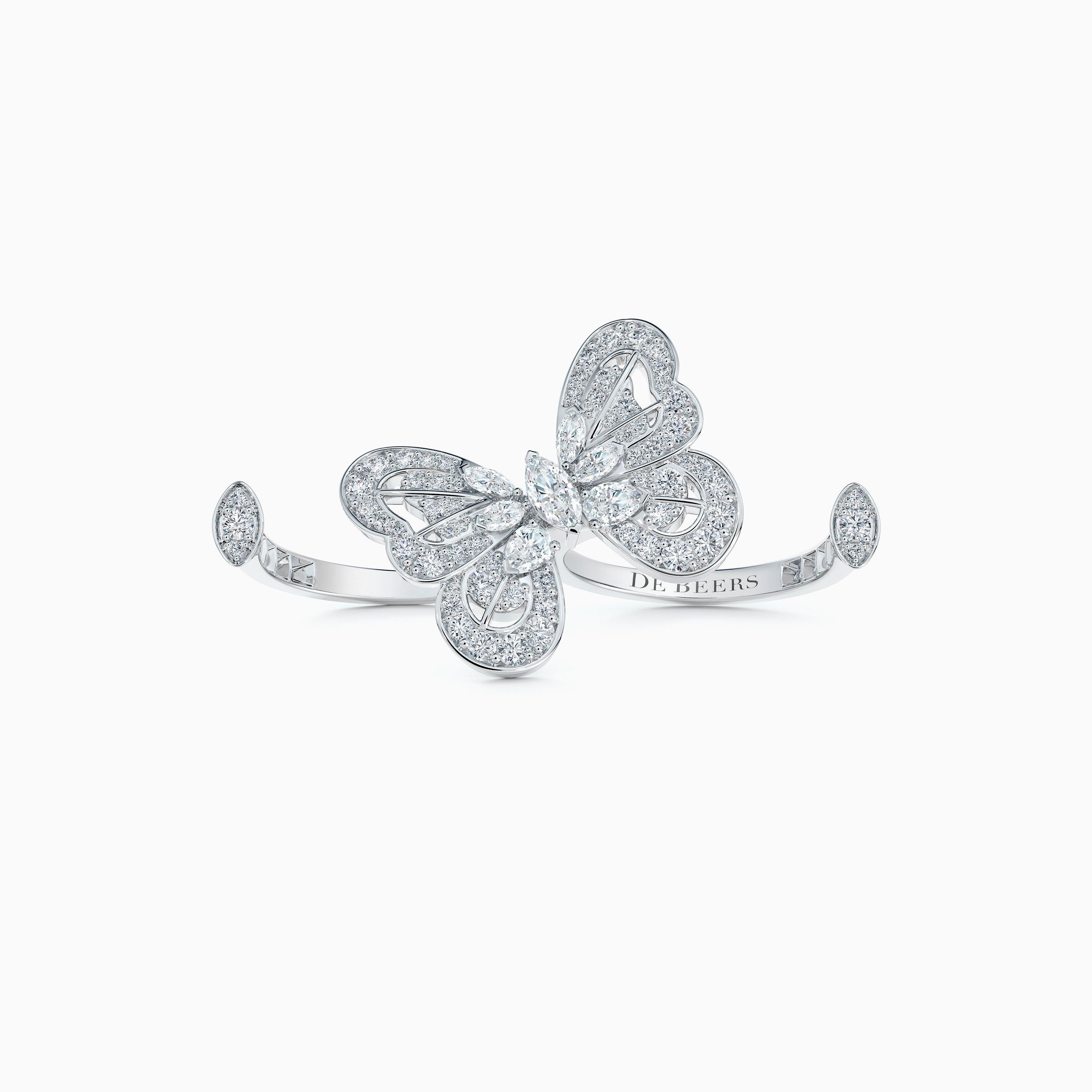 Portraits of Nature Butterfly Ring in White Gold, image 1