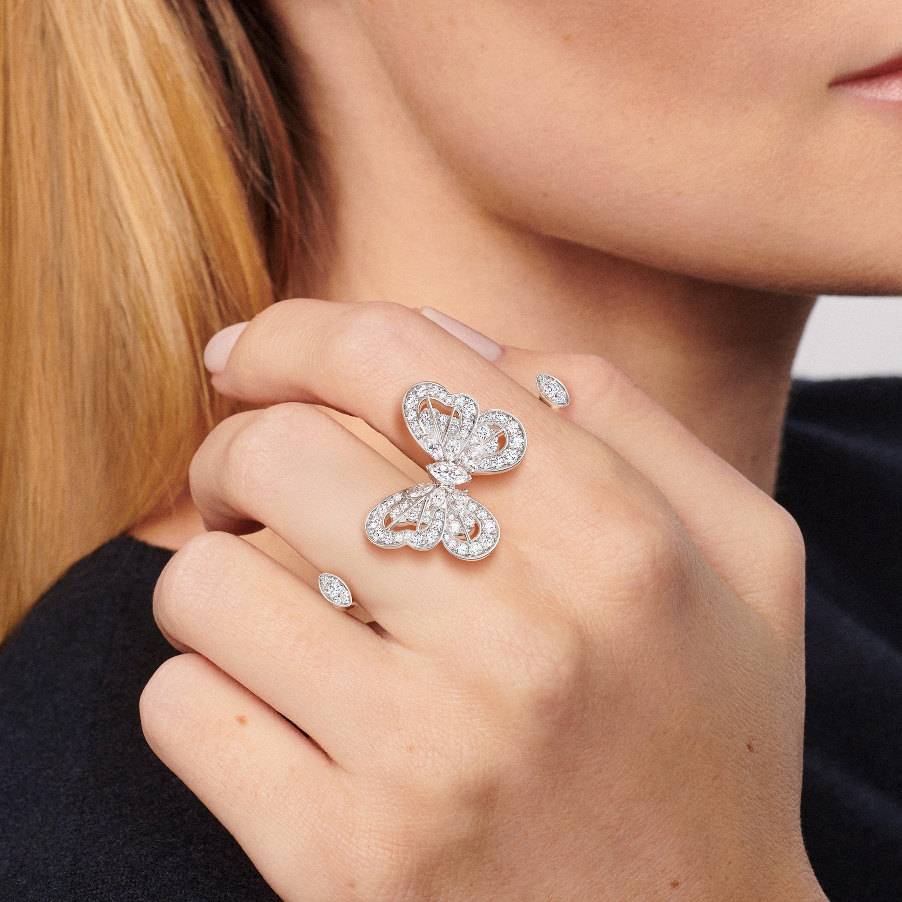 Bague Portraits of Nature Butterfly en Or Blanc, image 3