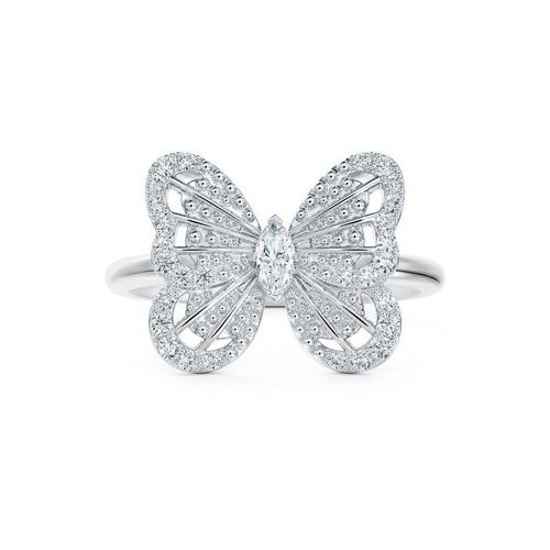 Tindi Mar Wears Butterflies Rich, Delicate De Beers Diamonds for