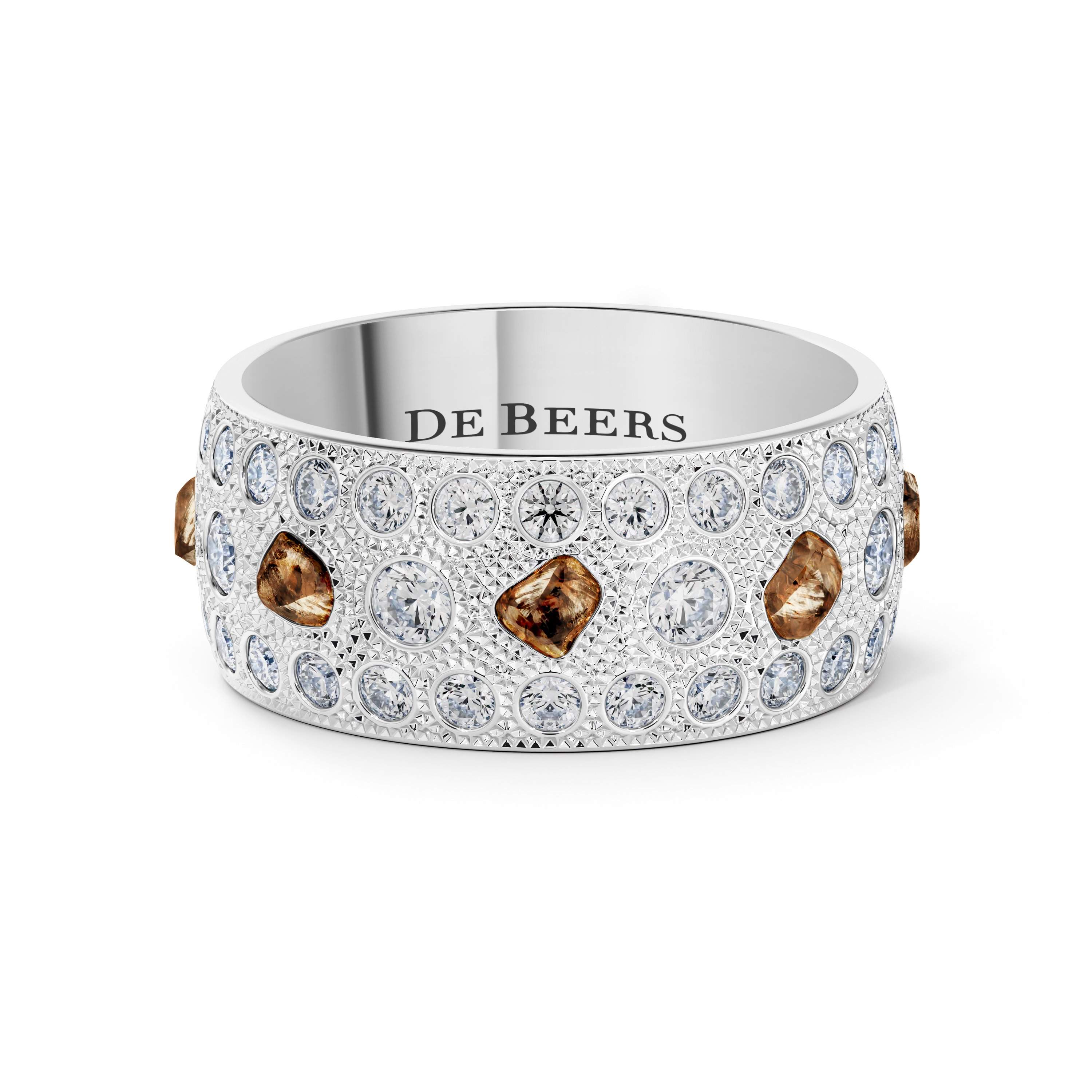 Bague Talisman Large en Or Blanc De Beers FR