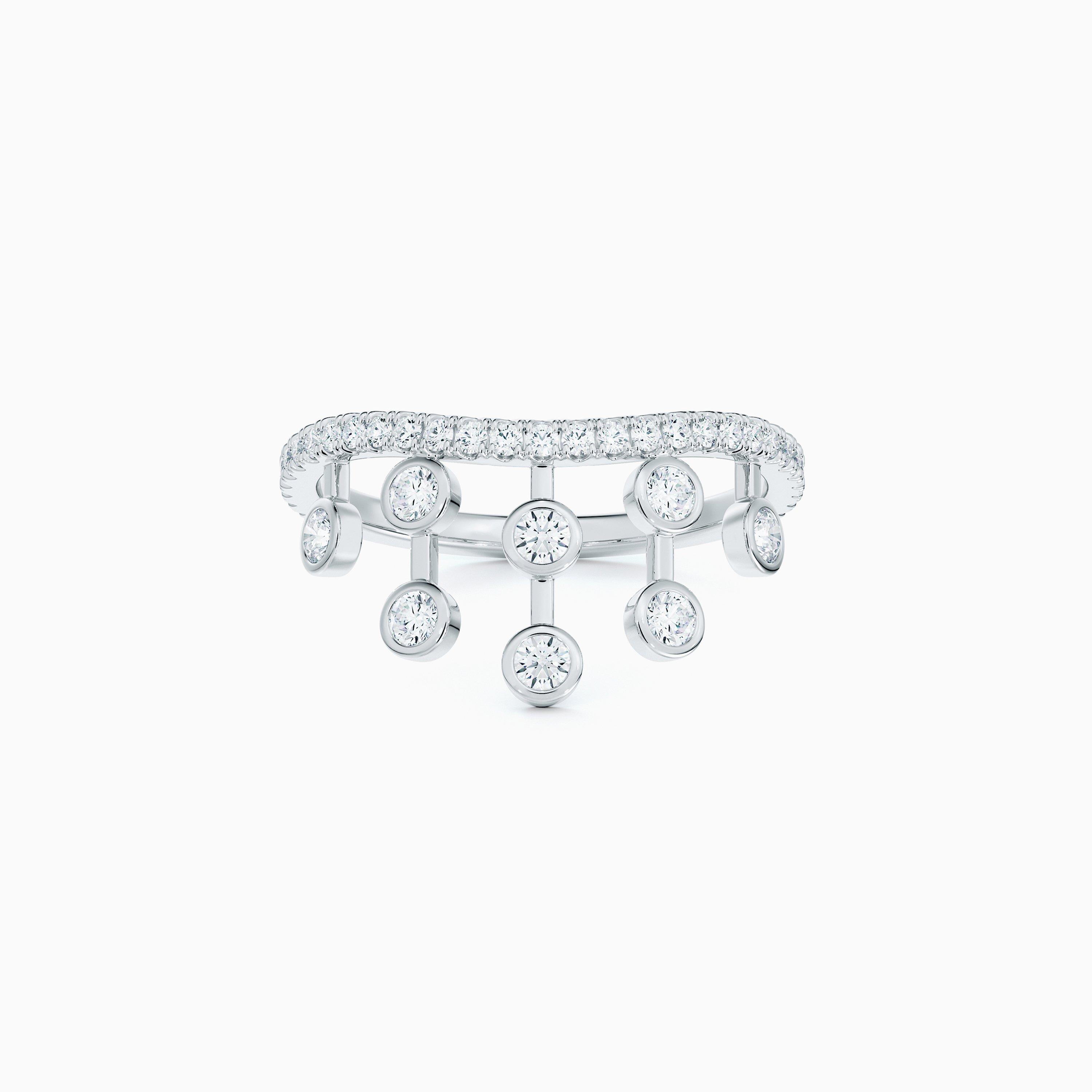 Dewdrop Crown Ring in Platinum, image 1